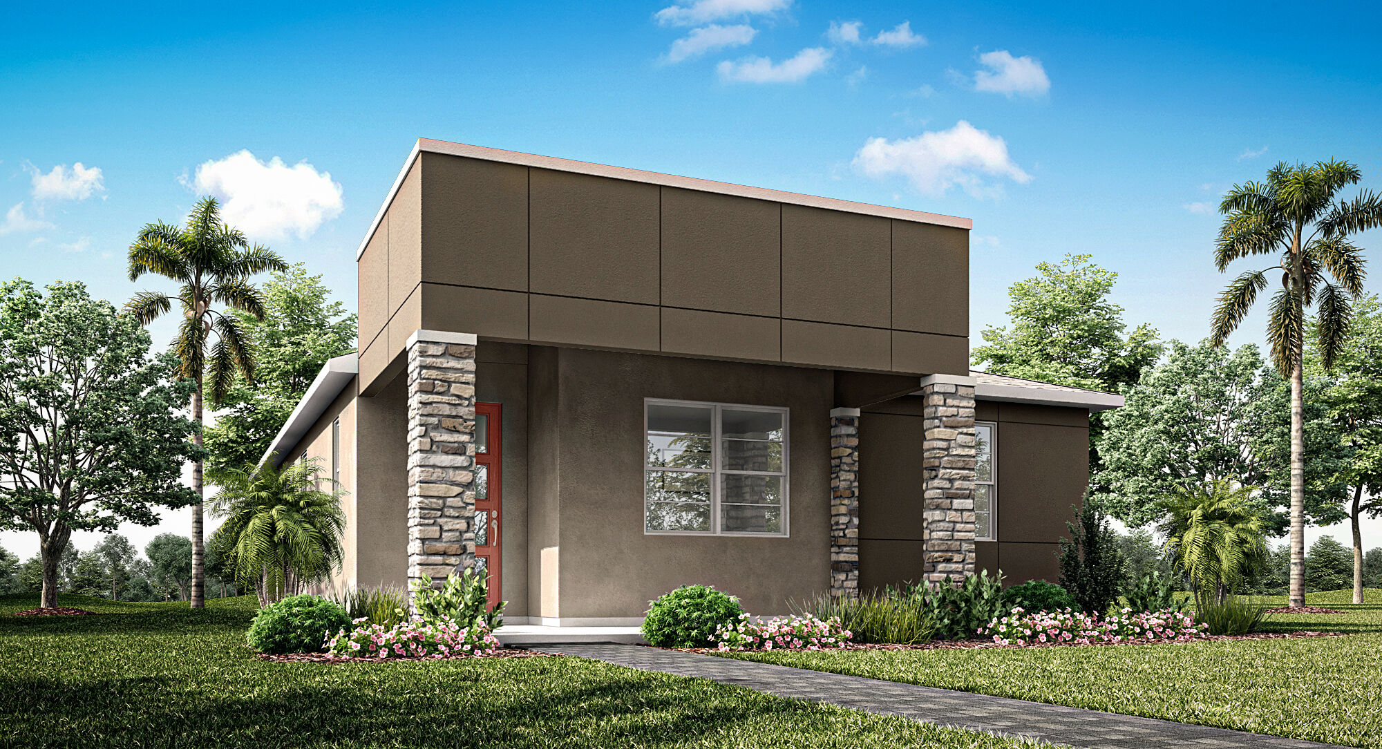  Elevation Front with window and exterior stone