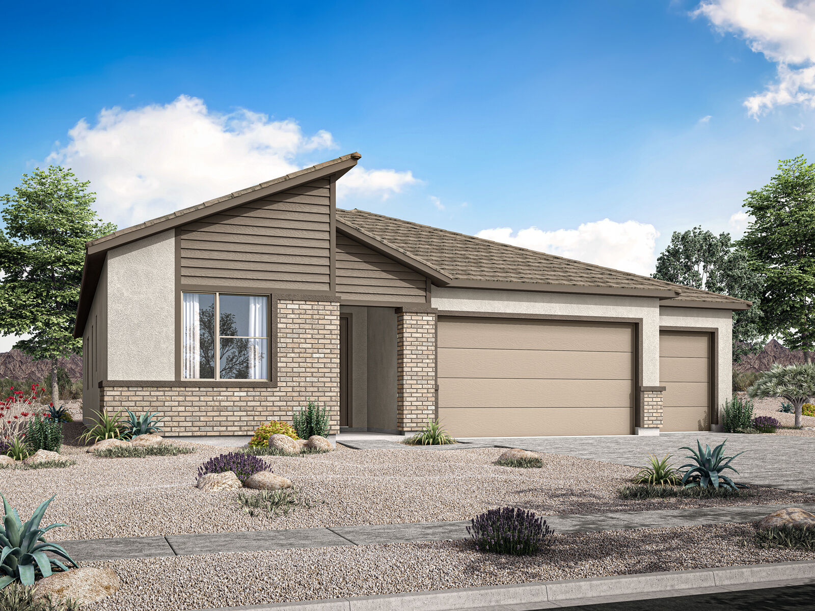 Elevation Front with garage and window