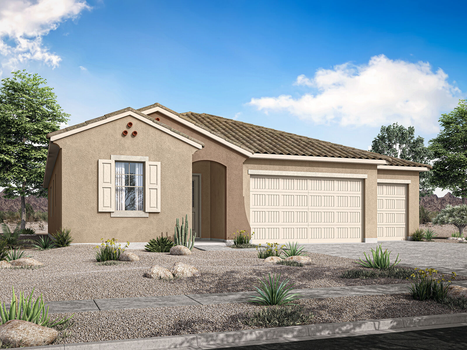  Elevation Front with garage and window
