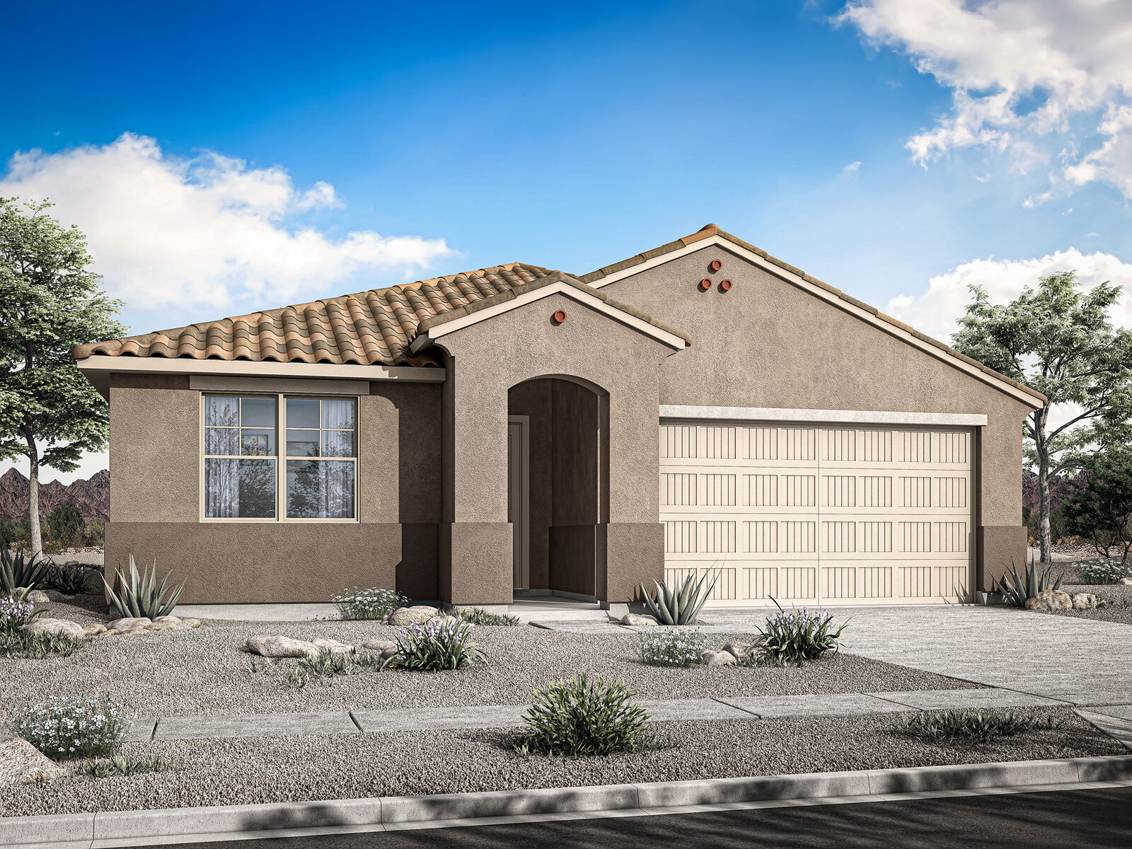  Elevation Front with garage and window