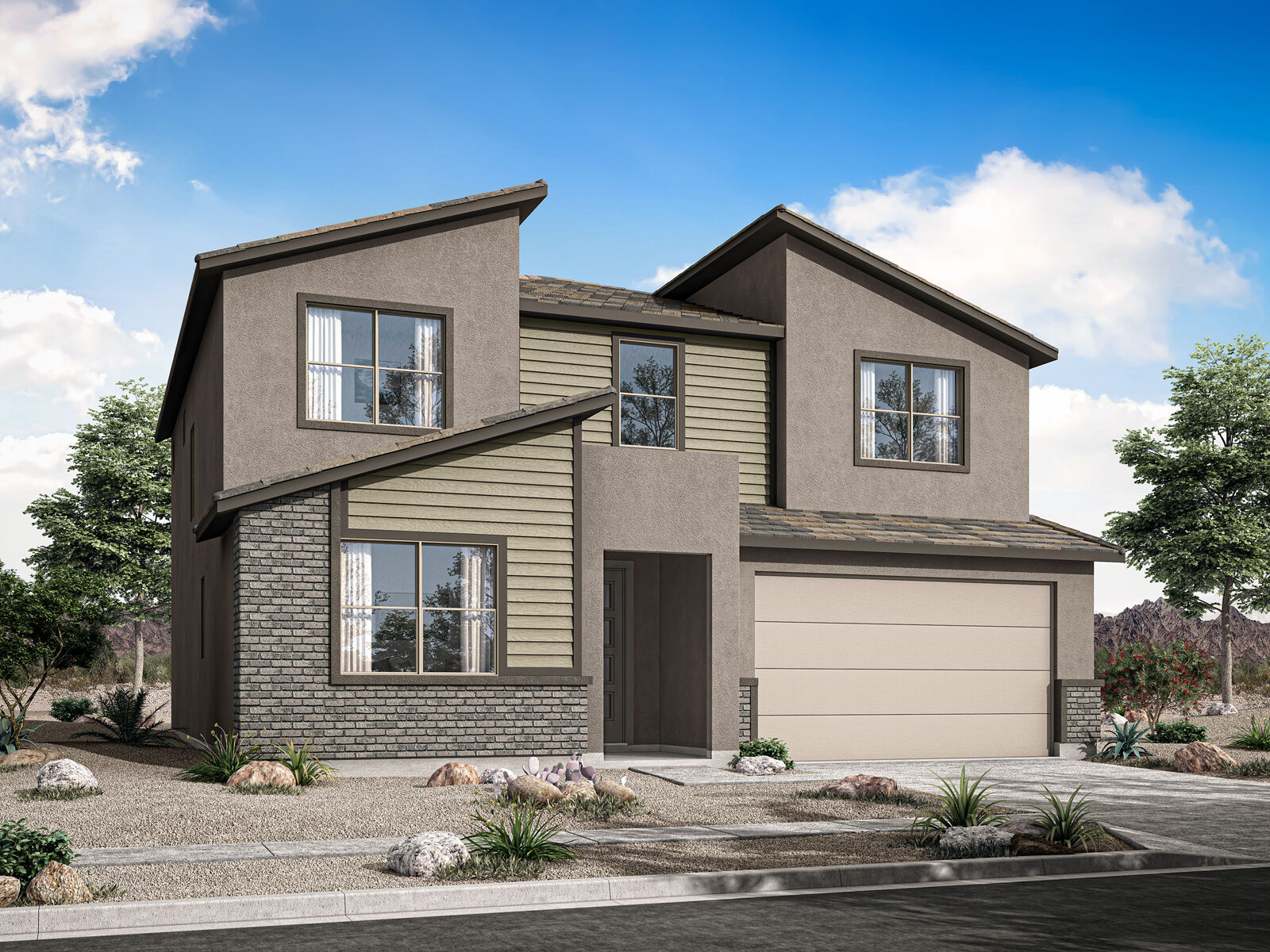  Elevation Front with garage, window and door