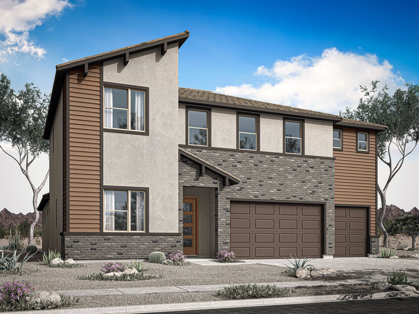Elevation Front with garage and window