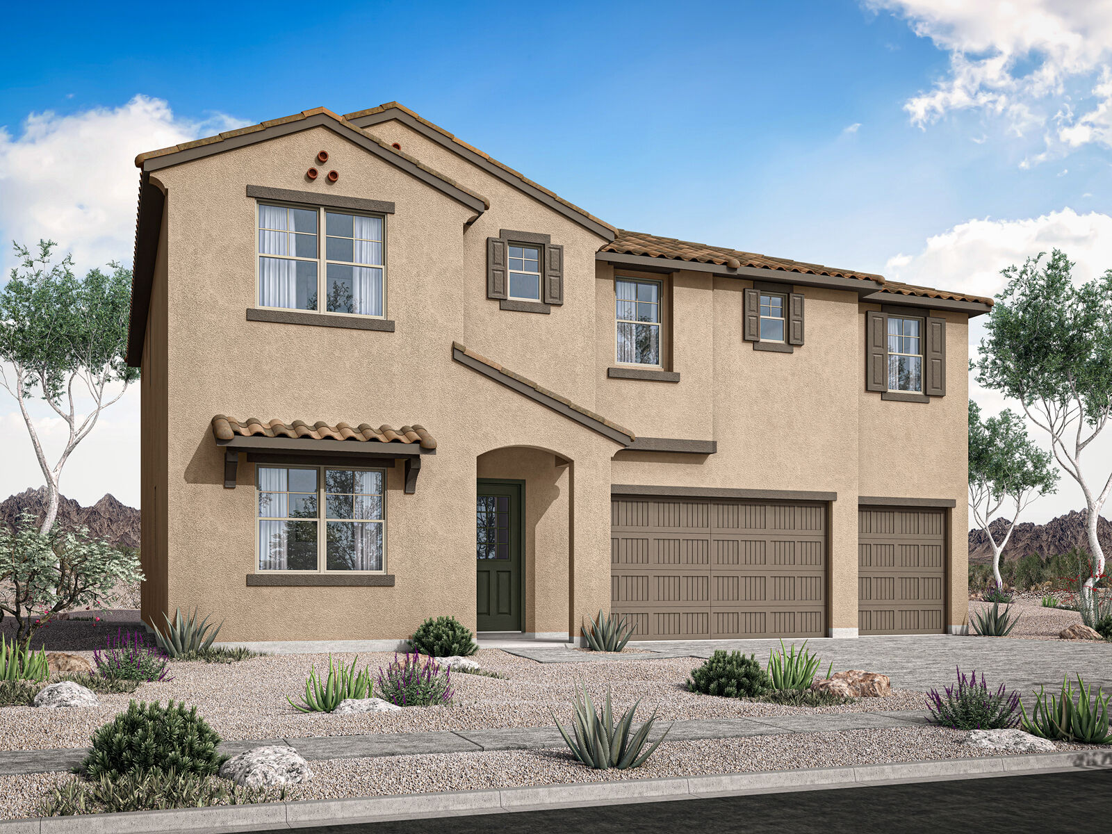  Elevation Front with garage, window and door