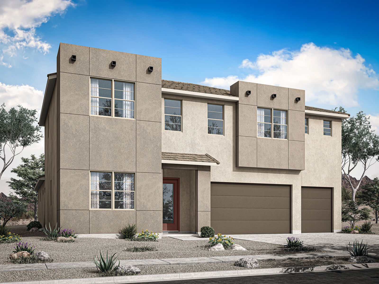  Town Homes with garage, window and door