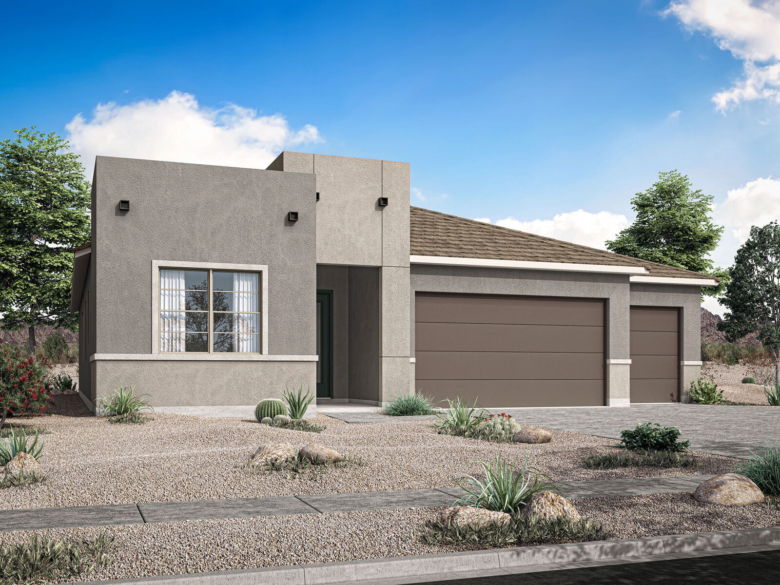  Elevation Front with garage, window and door