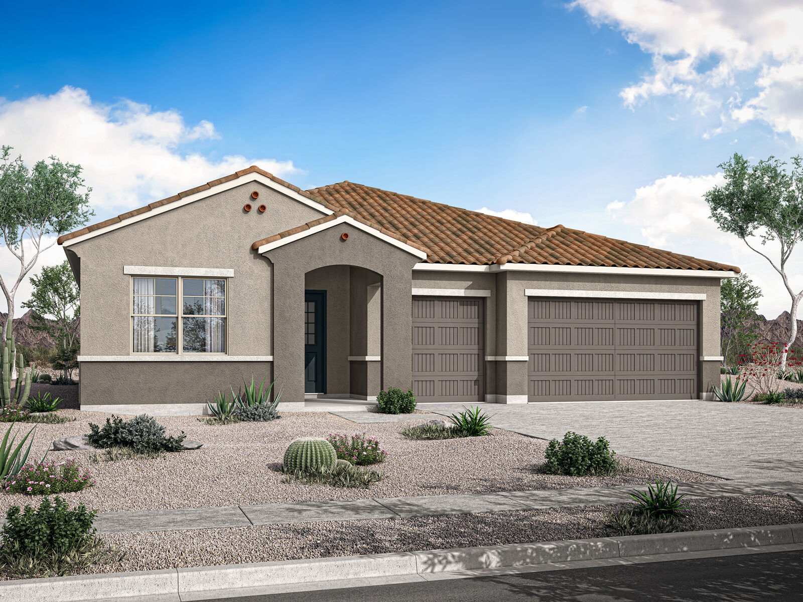  Elevation Front with garage and window