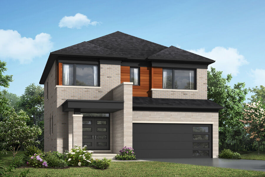 Elevation Front with garage and window