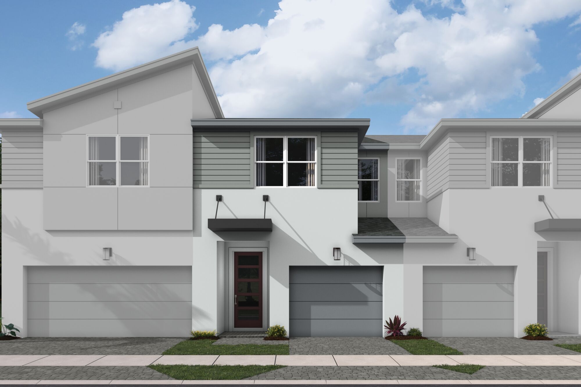  Town Homes with garage and window