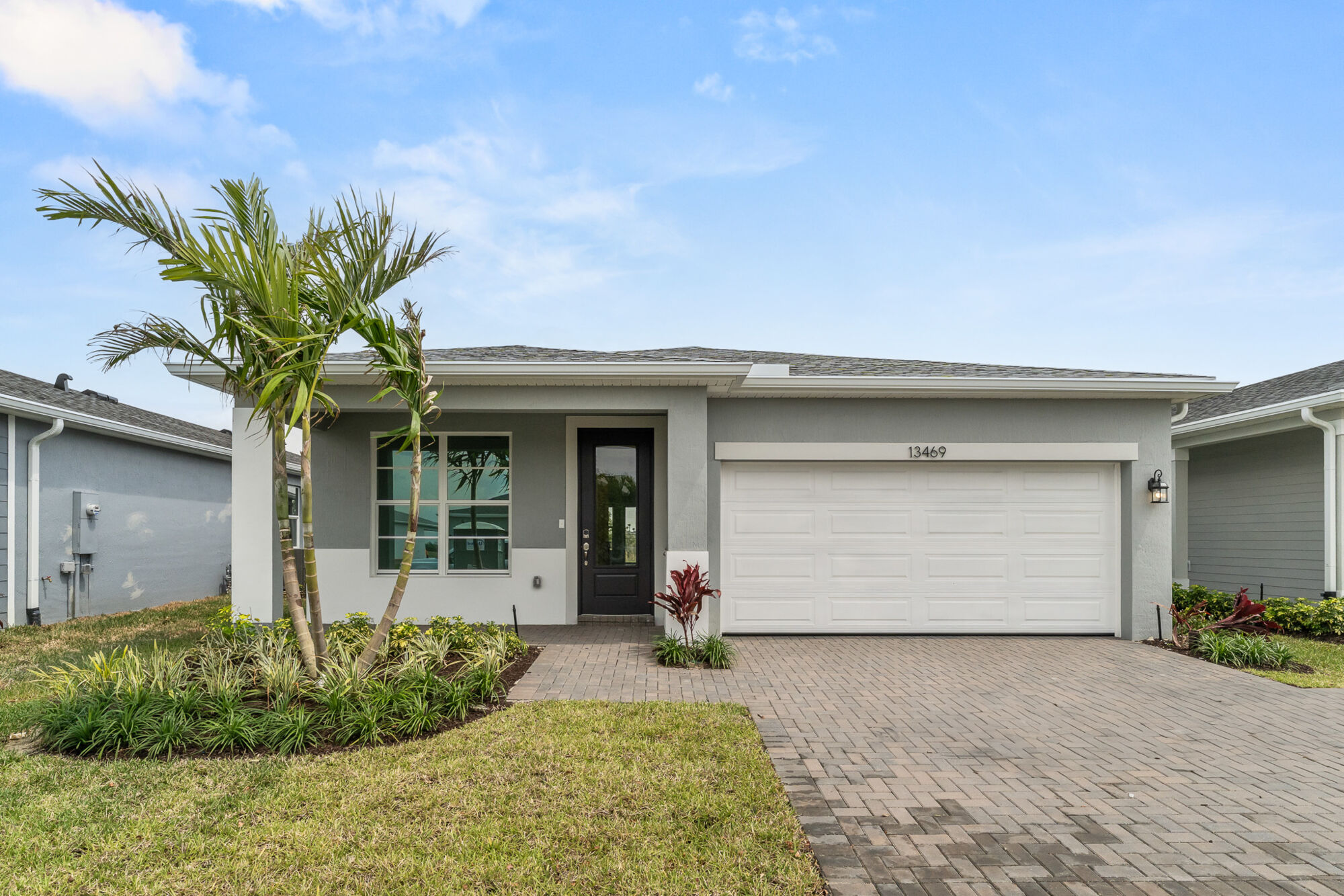  Elevation Front with garage, window and door