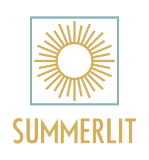 logo featuring a sun and text