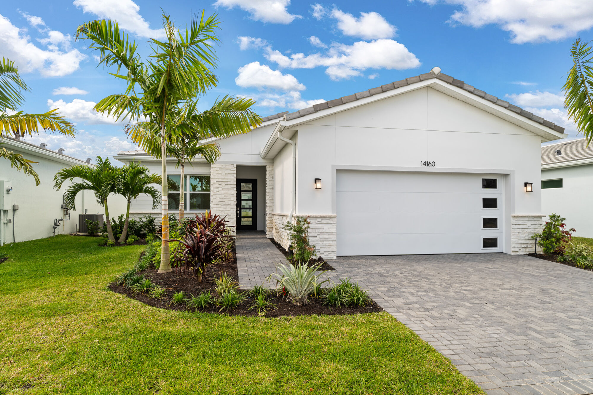  Elevation Front with garage, door and window