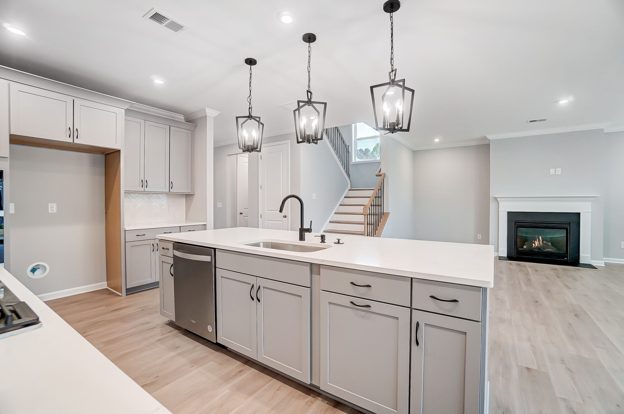 Kitchen and stairway