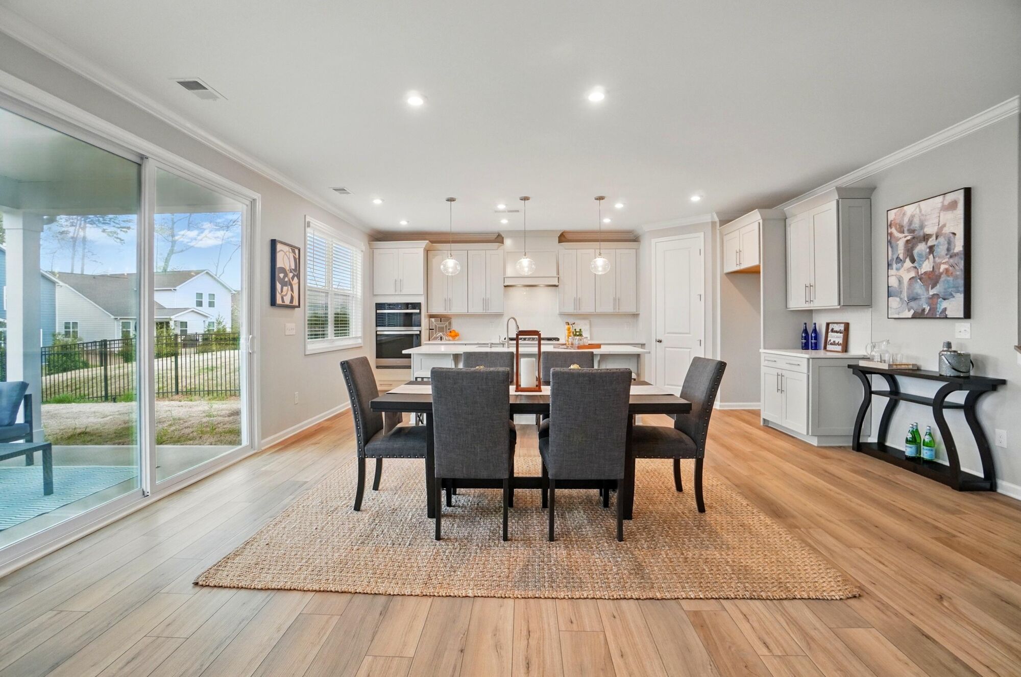 Dining area and kitchen
