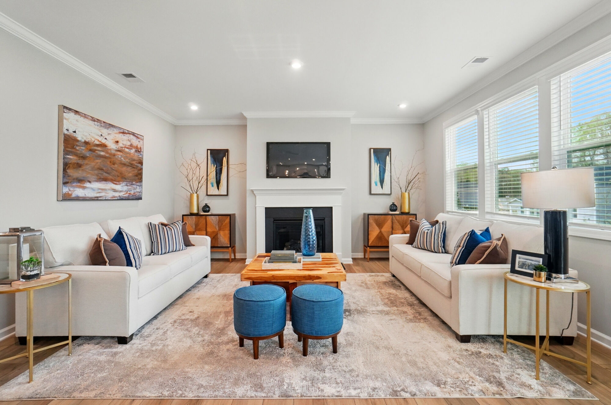 Great room with cozy fireplace