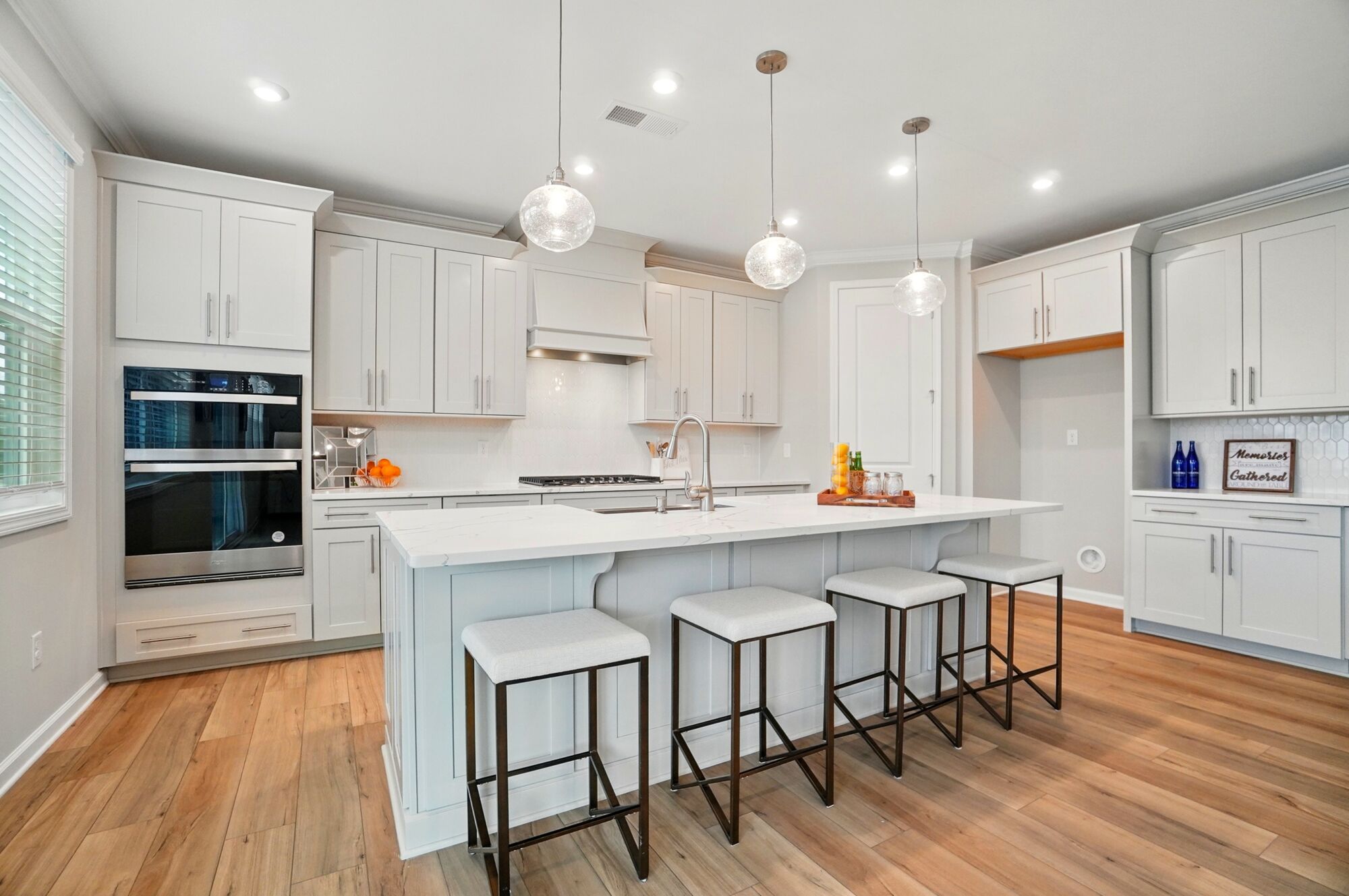 Gourmet kitchen with wall oven and gas range