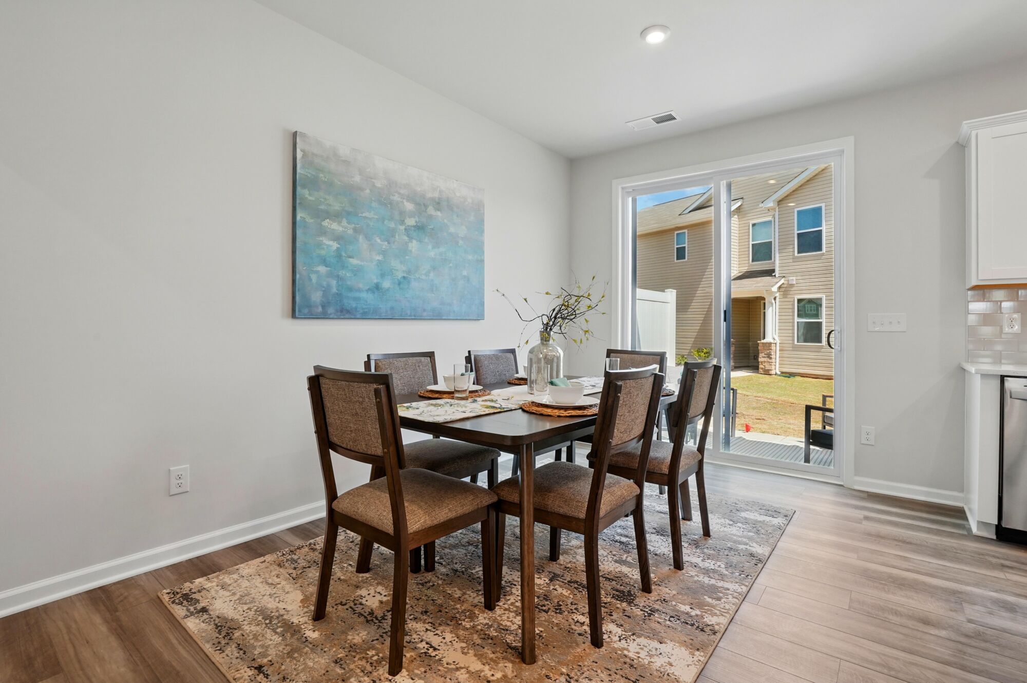Breakfast area with door to patio