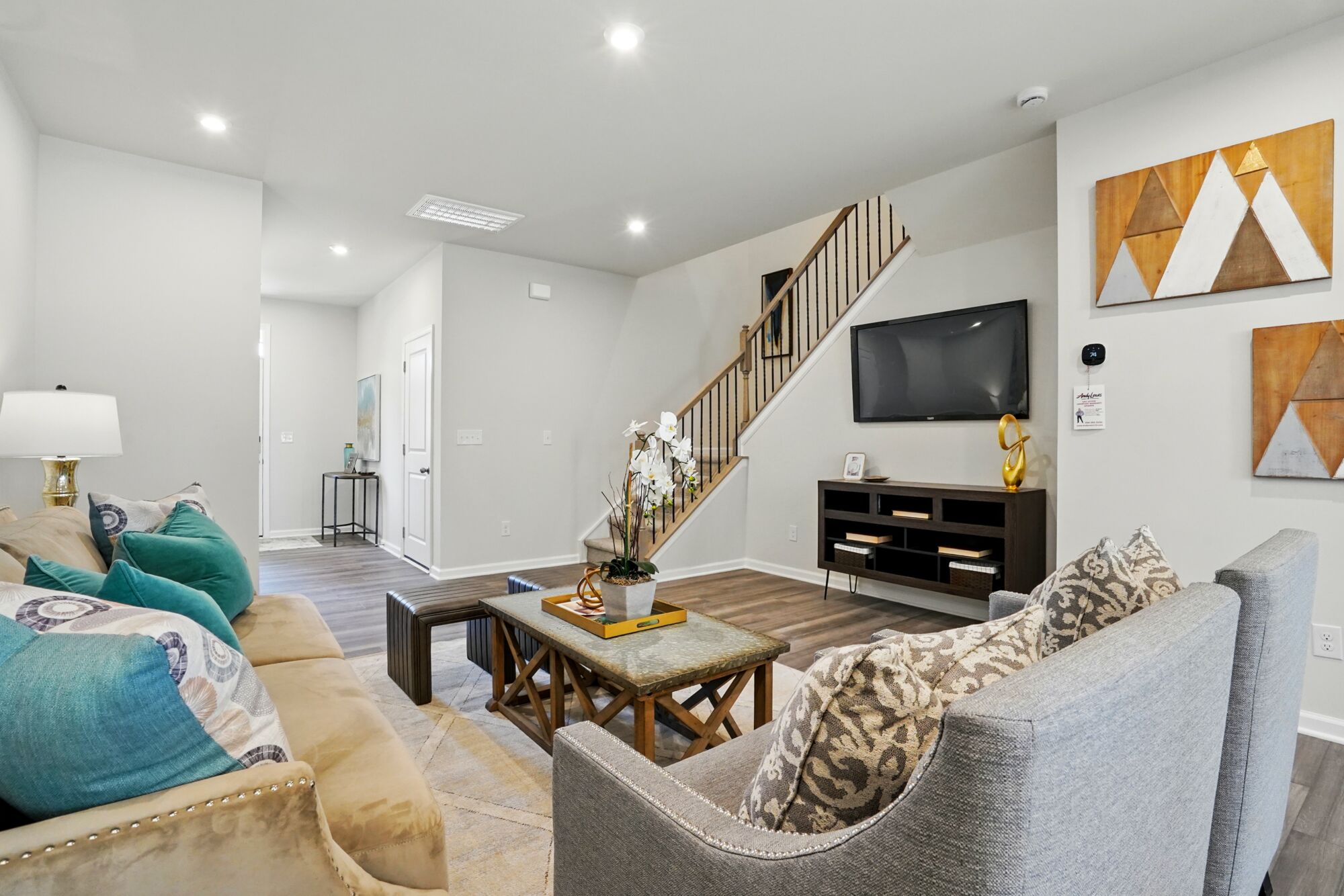 Gathering room and hall to foyer