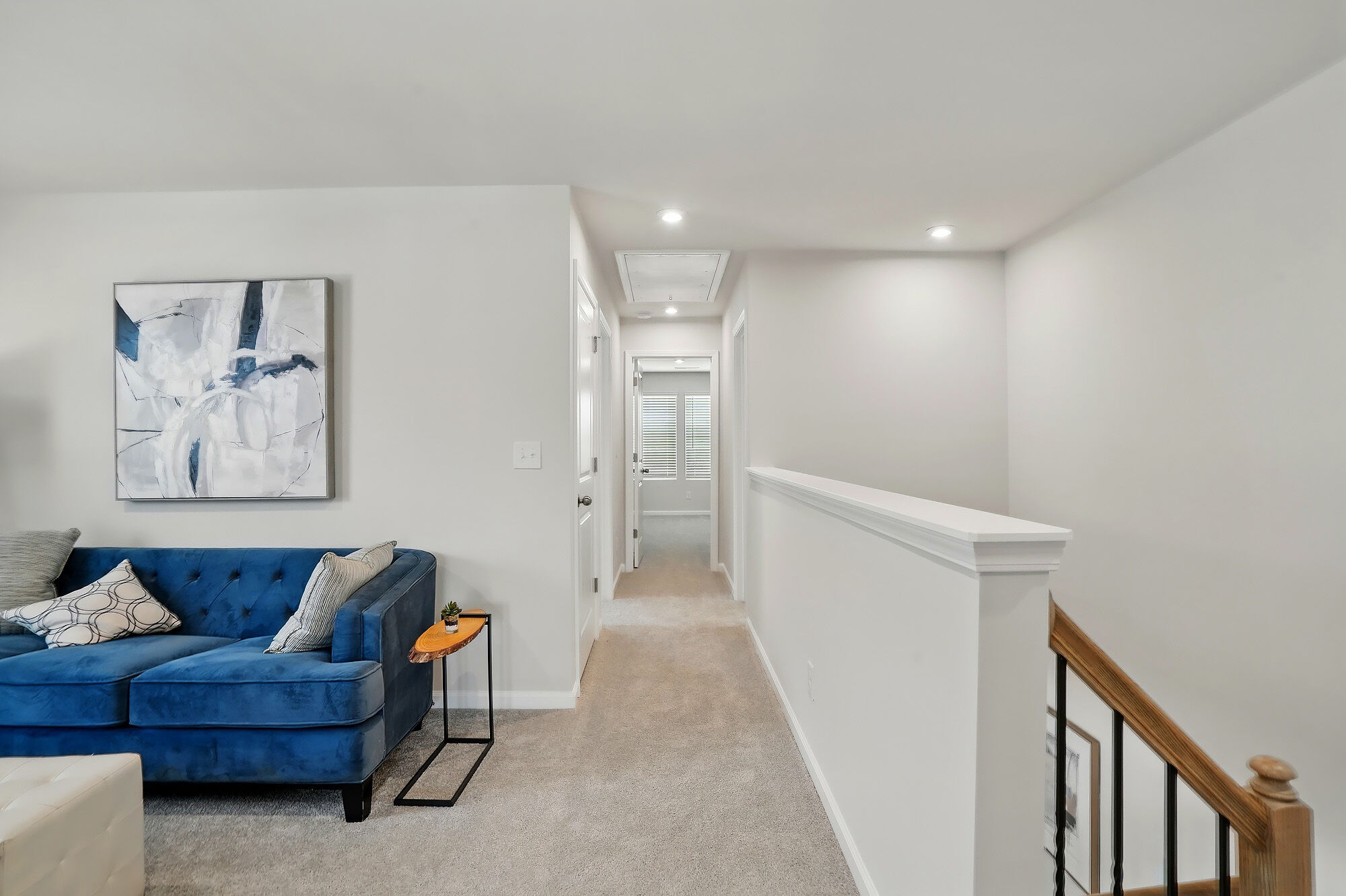 Stairs and hall to bedroom