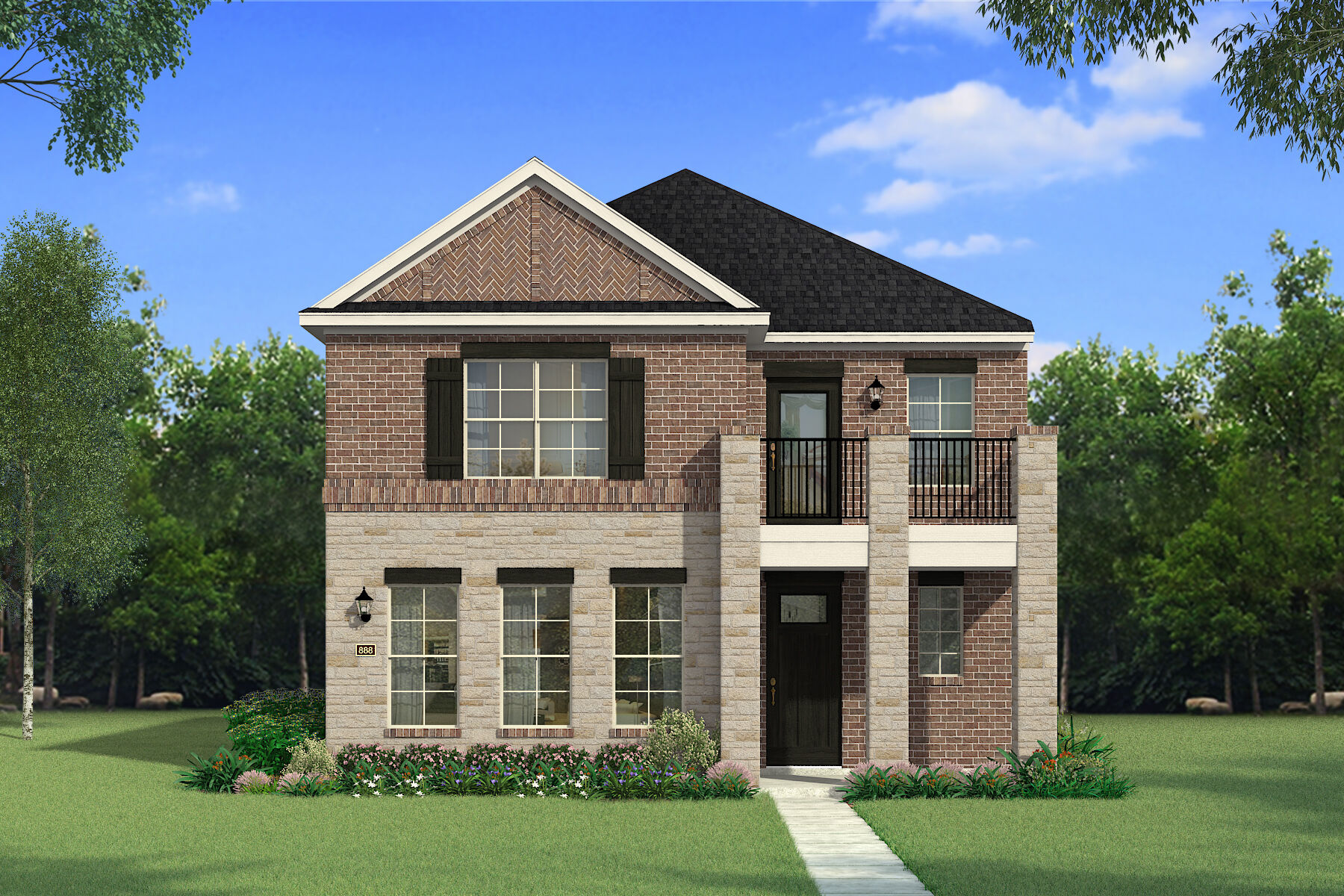  Elevation Front with window and door