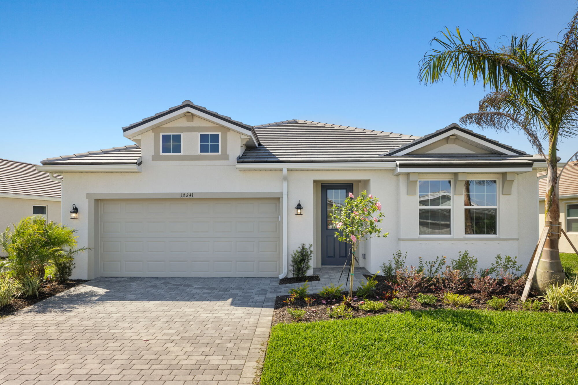  Elevation Front with garage, window and door