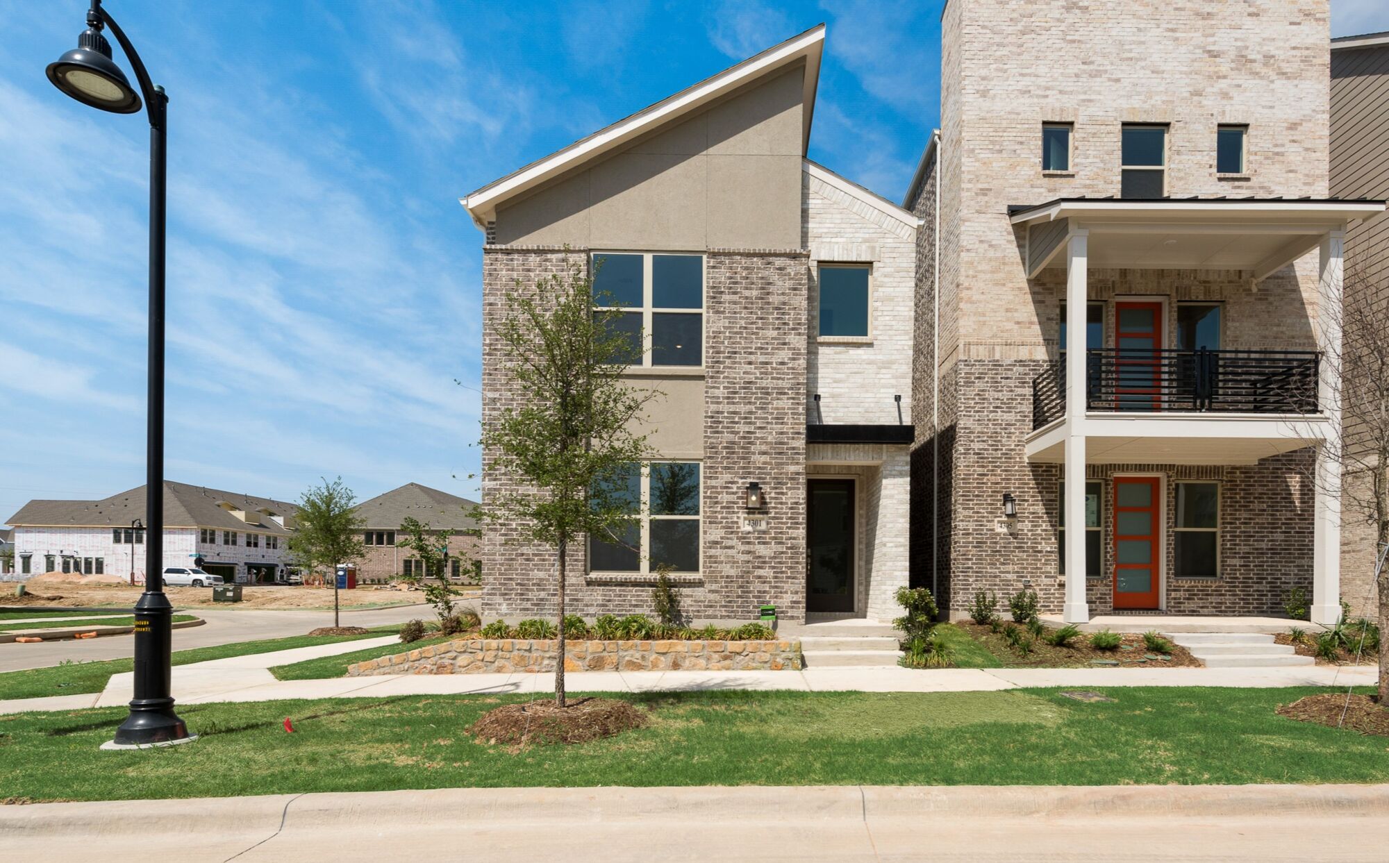 Elevation Front with window and exterior brick