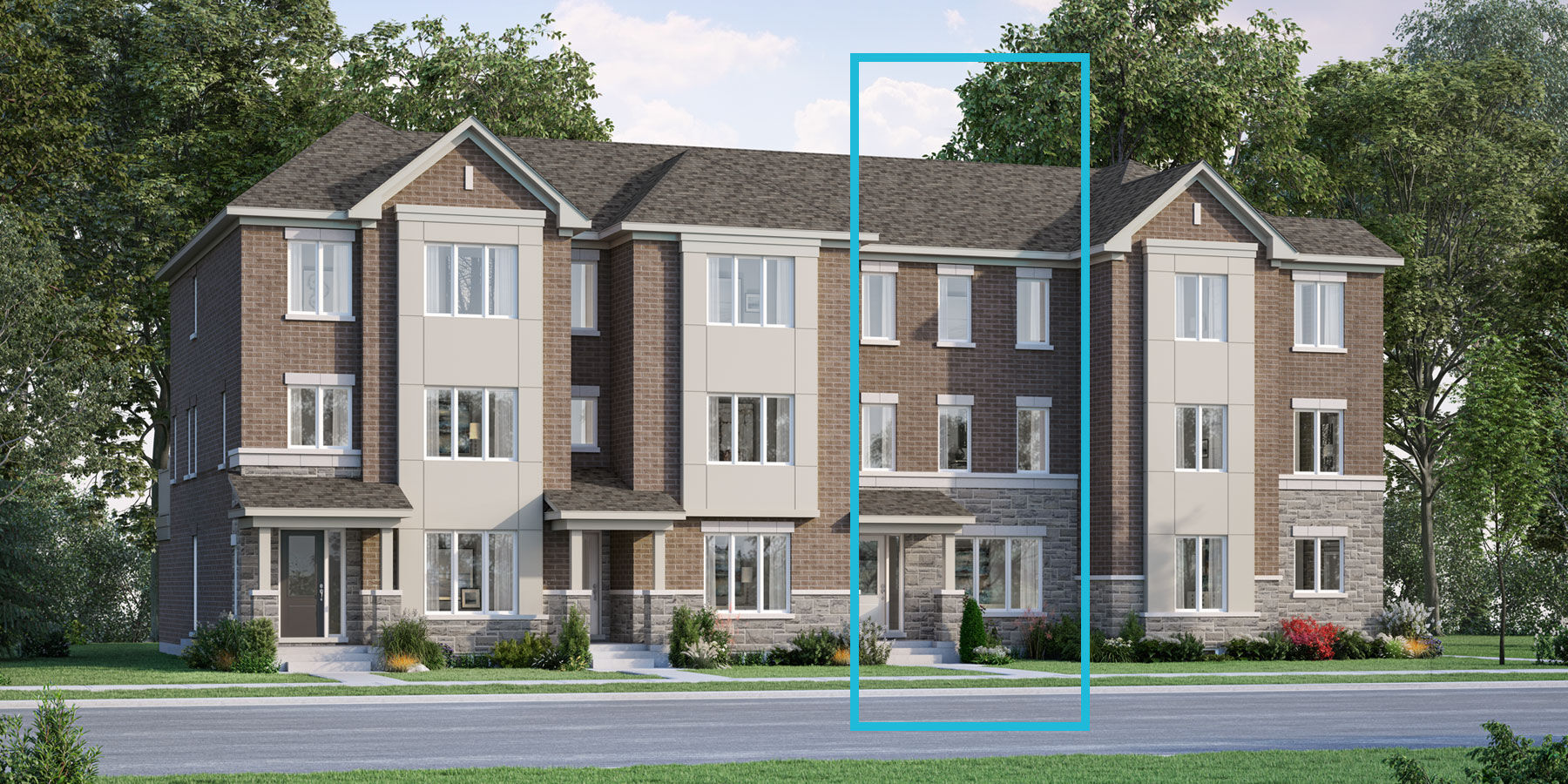  Town Homes with window and door
