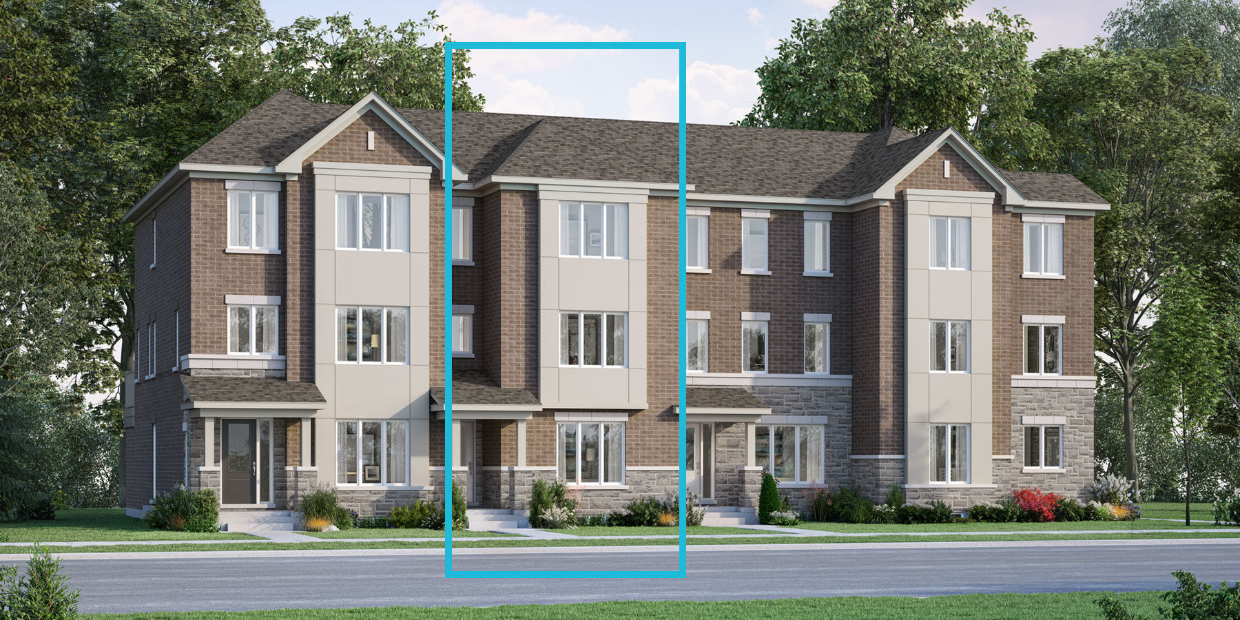  Town Homes with window and door