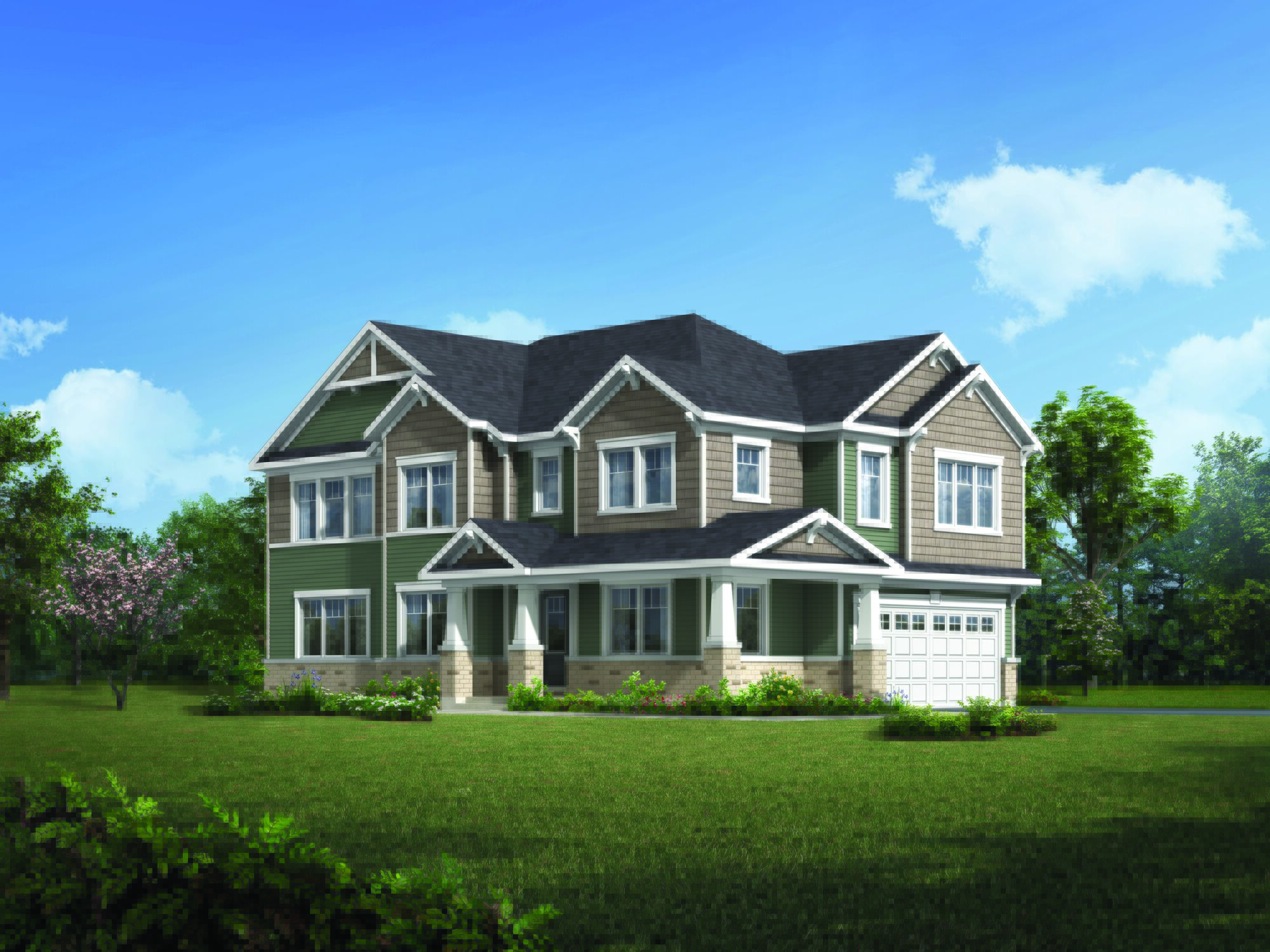  Town Homes with window and garage