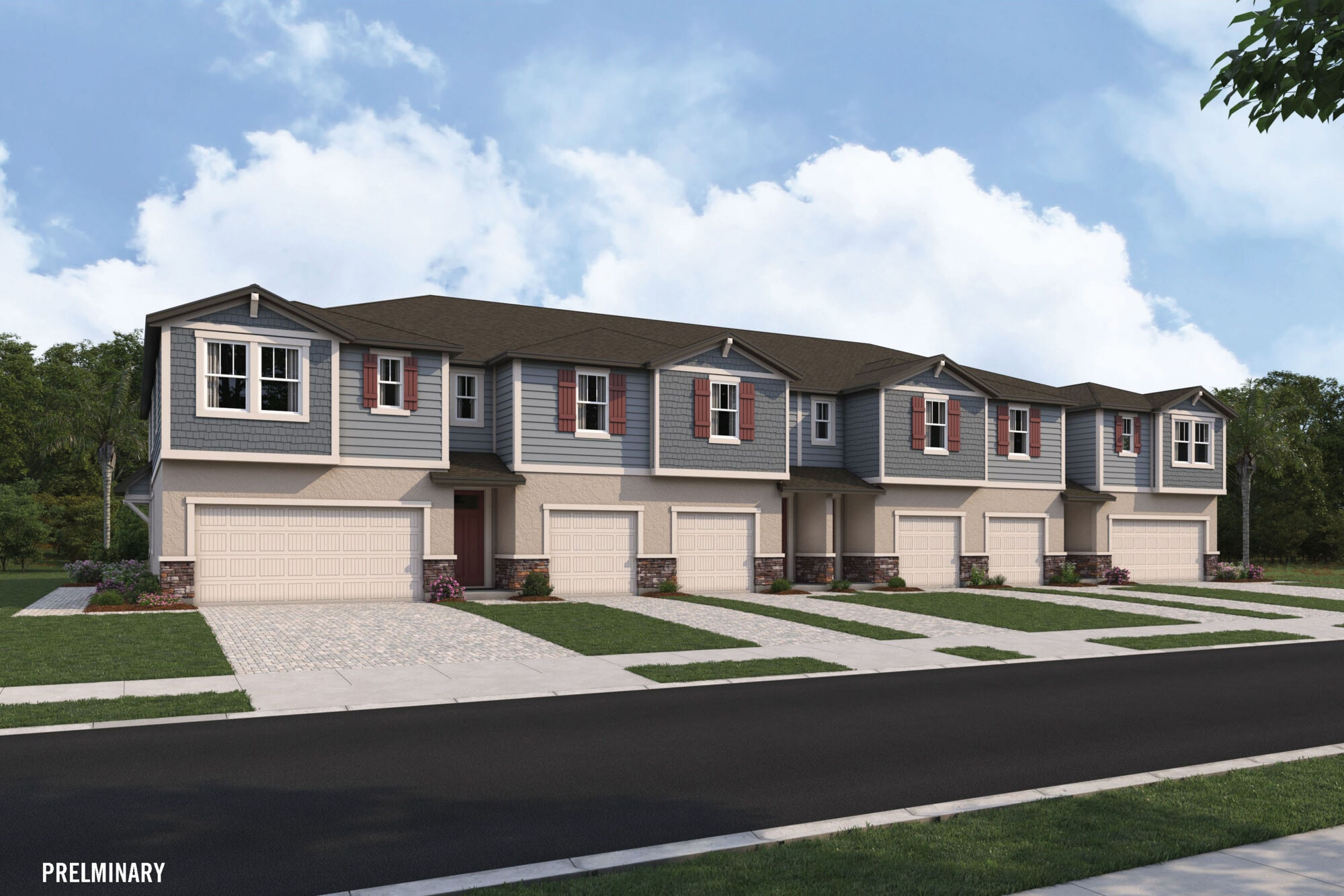 exterior rendering of single-family home