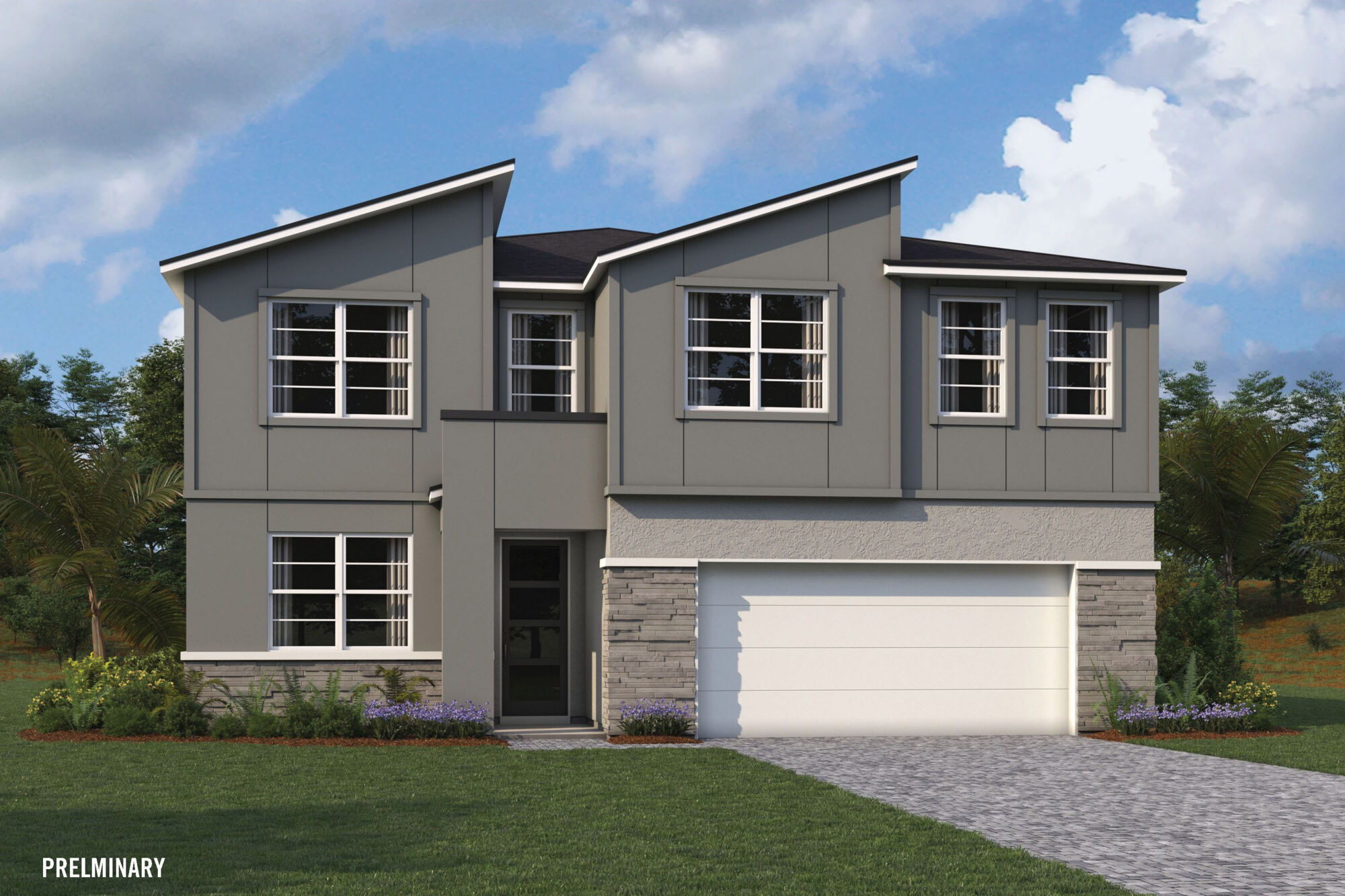 exterior rendering of single-family home