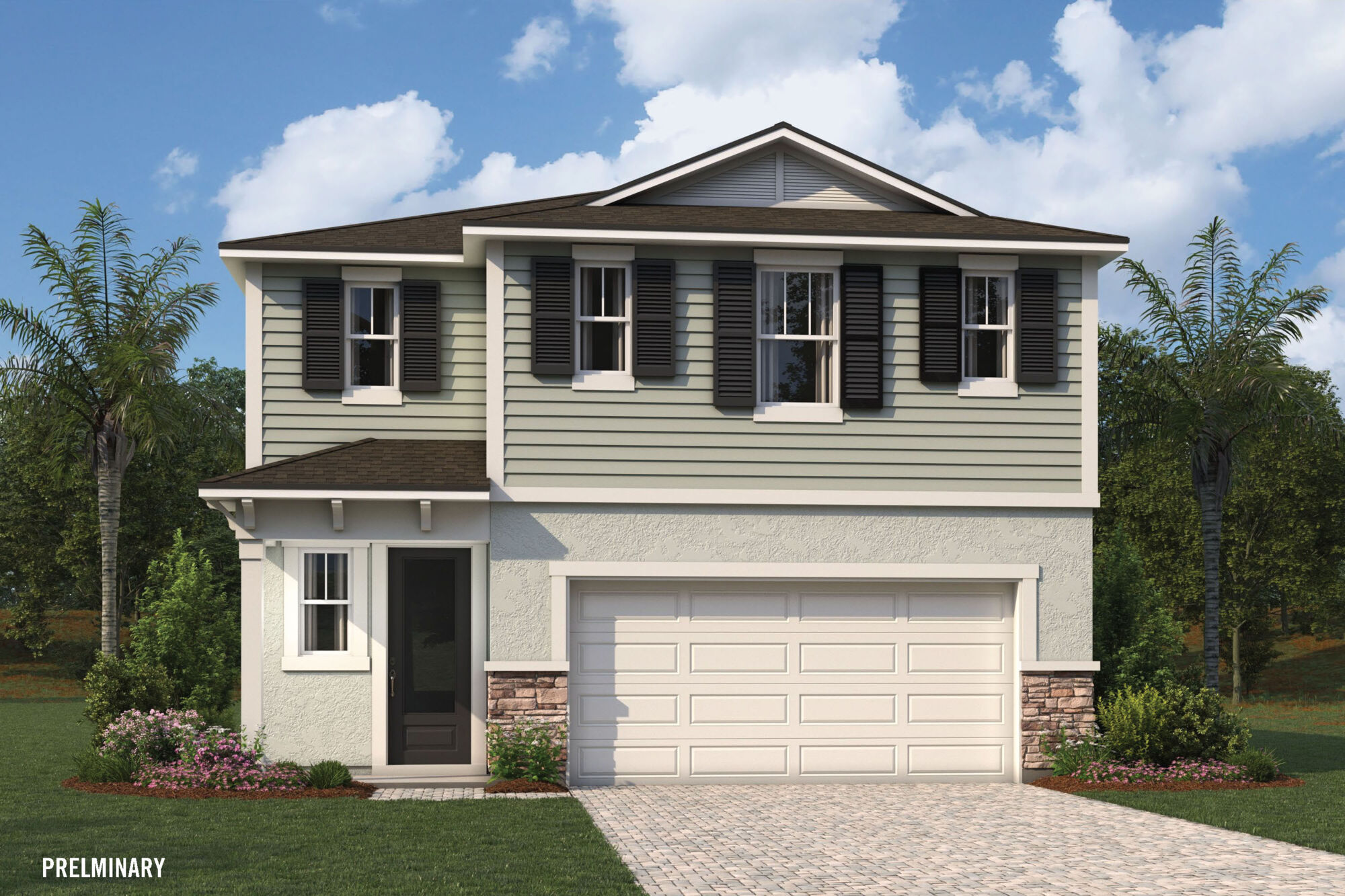 exterior rendering of single-family home
