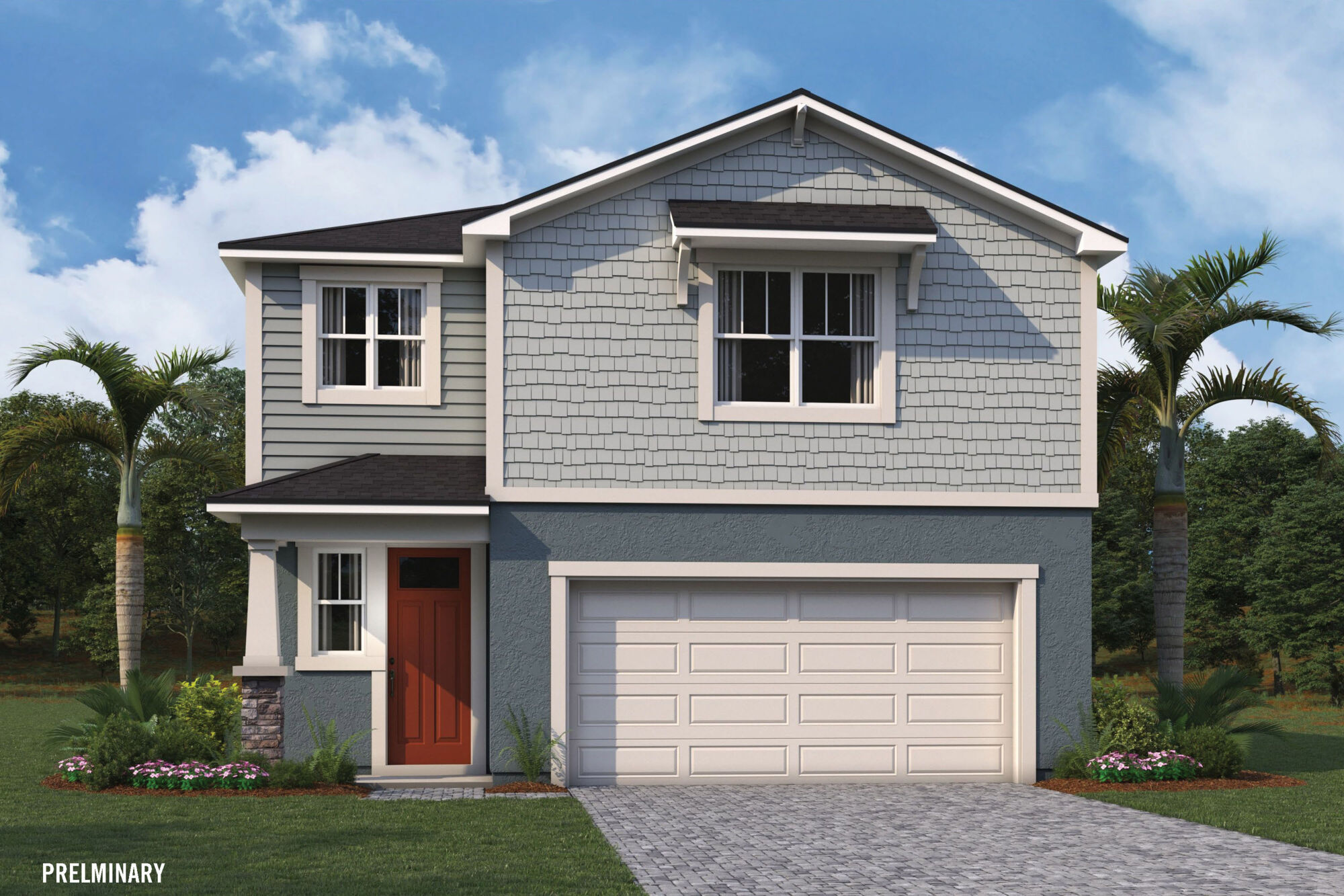 exterior rendering of single-family home