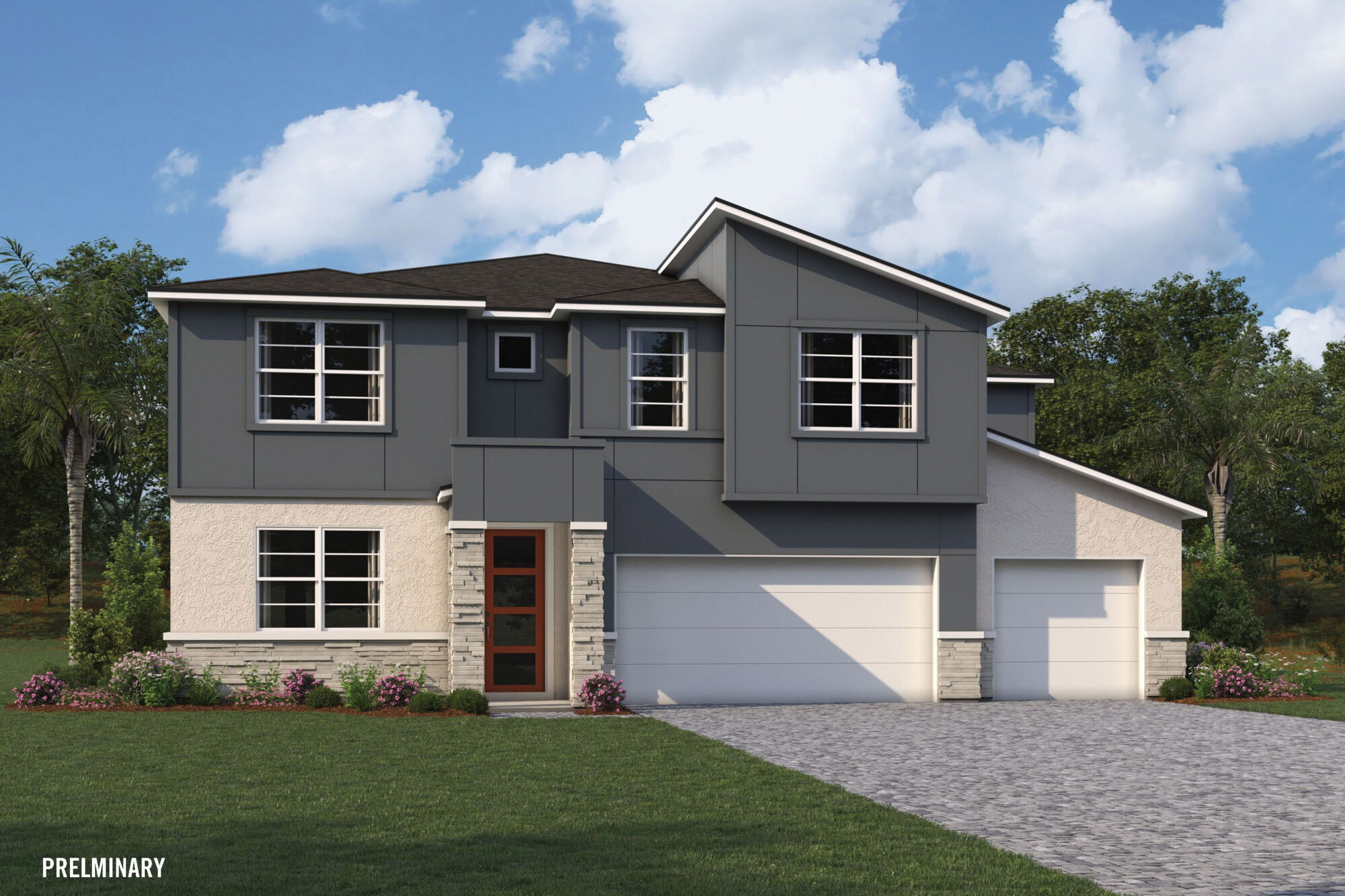 exterior rendering of single-family home