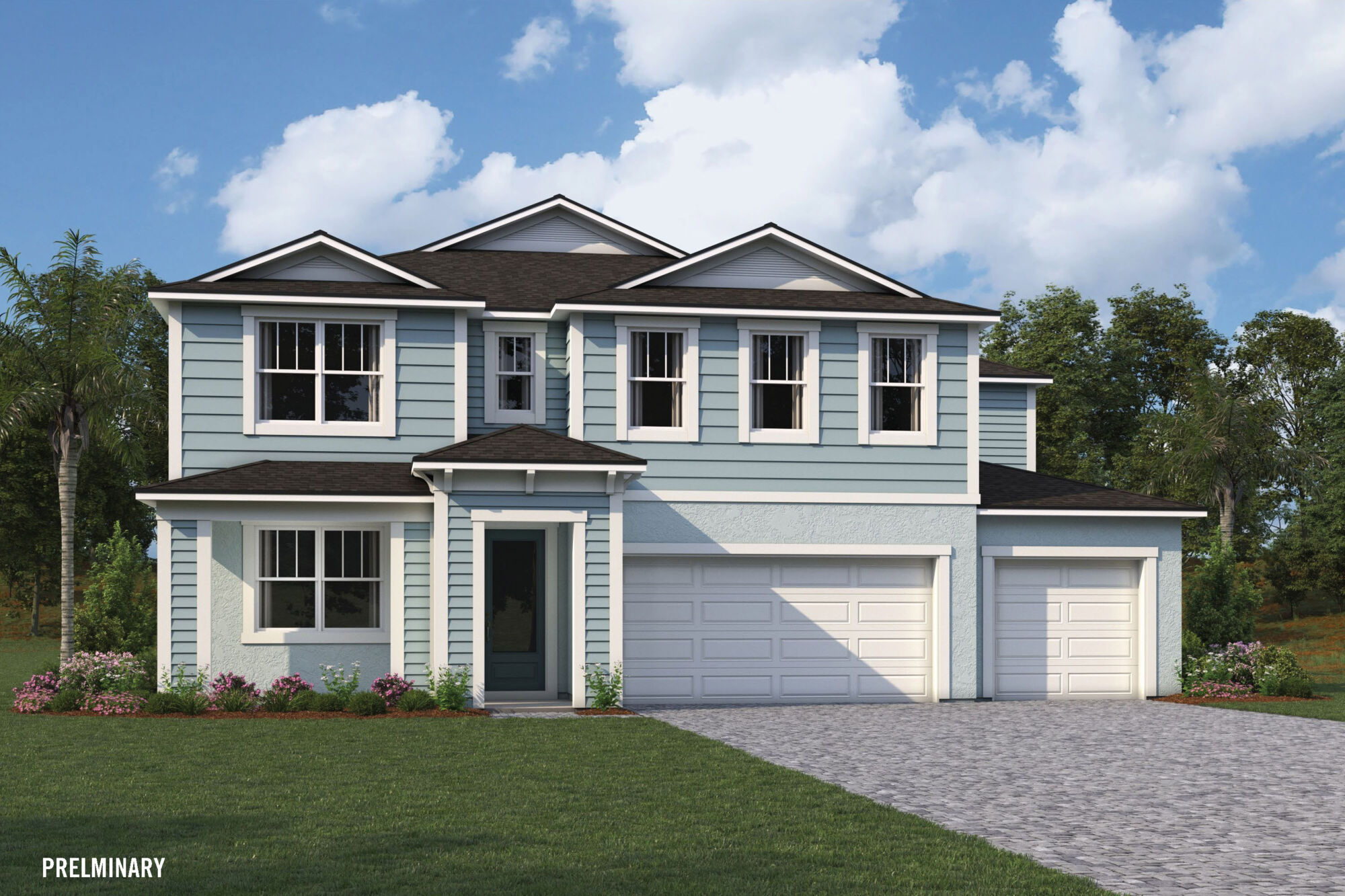 exterior rendering of single-family home