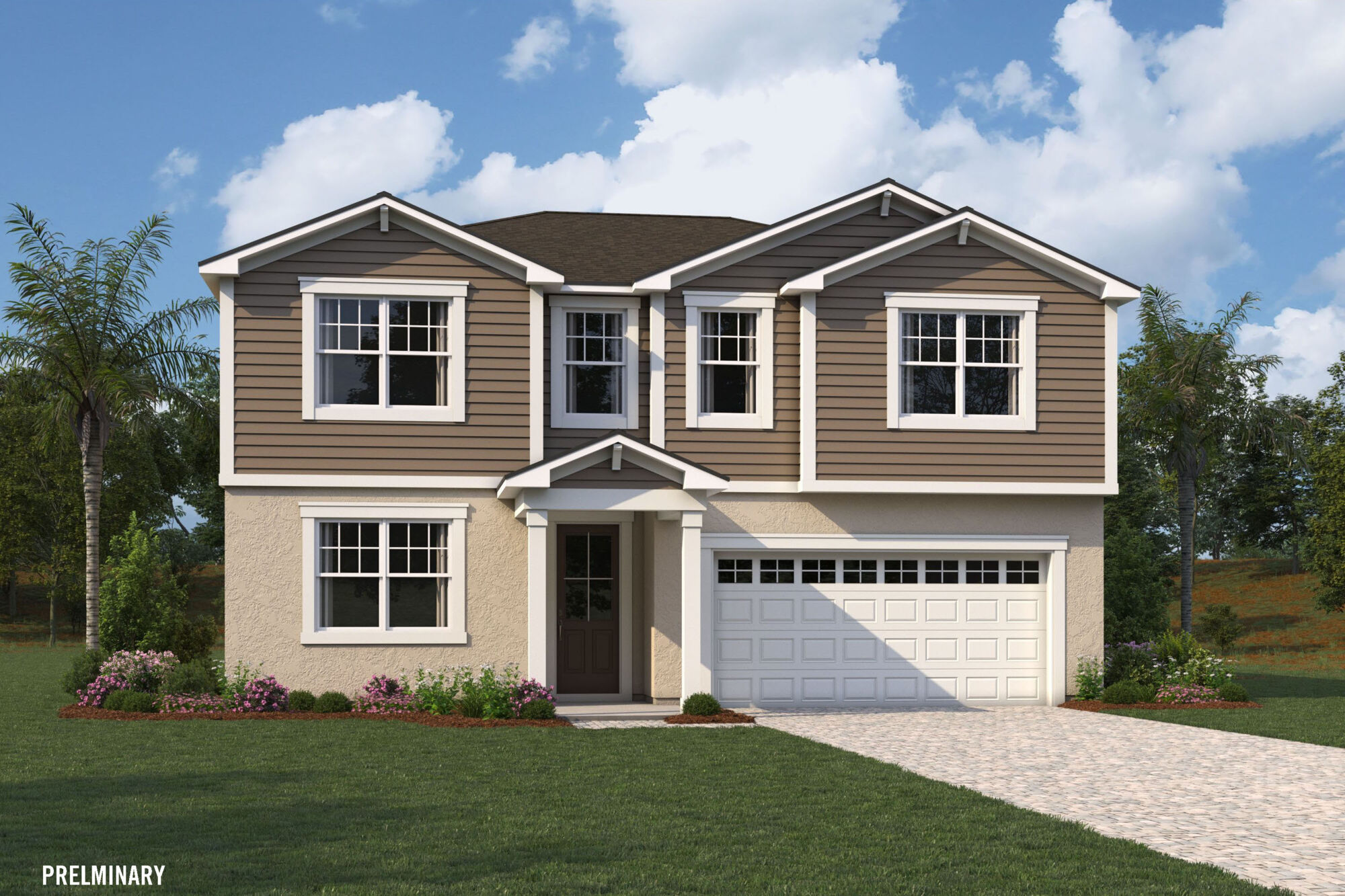 exterior rendering of single-family home
