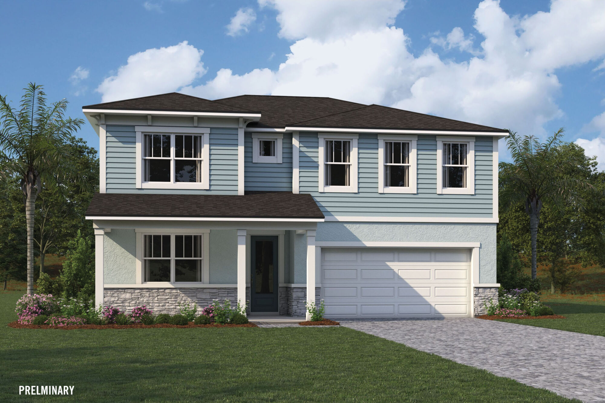 exterior rendering of single-family home