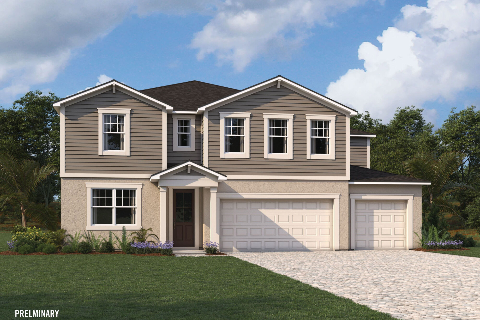 exterior rendering of single-family home