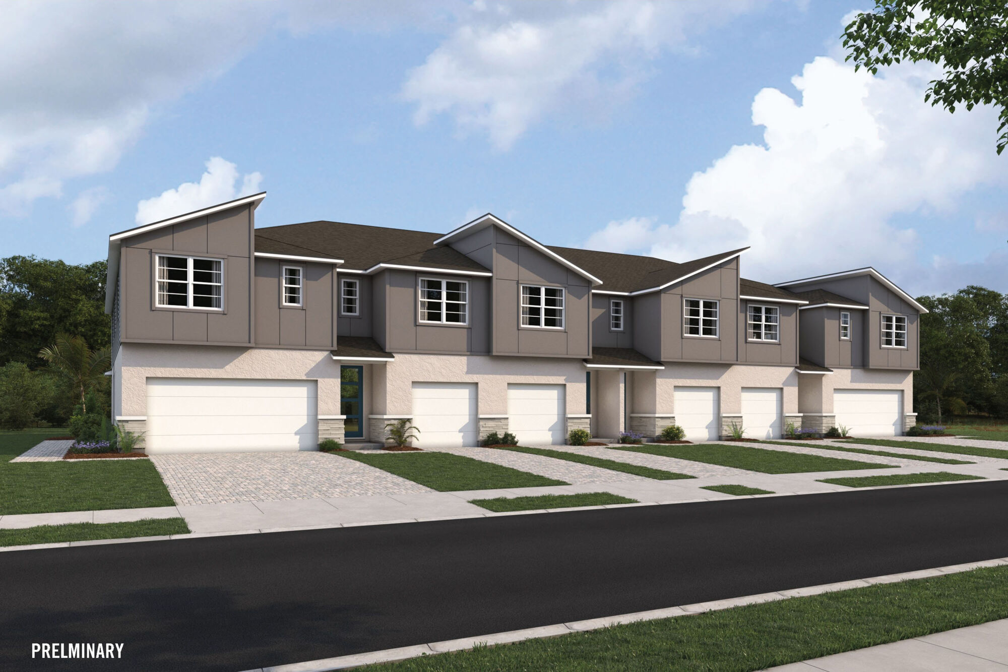 exterior rendering of single-family home