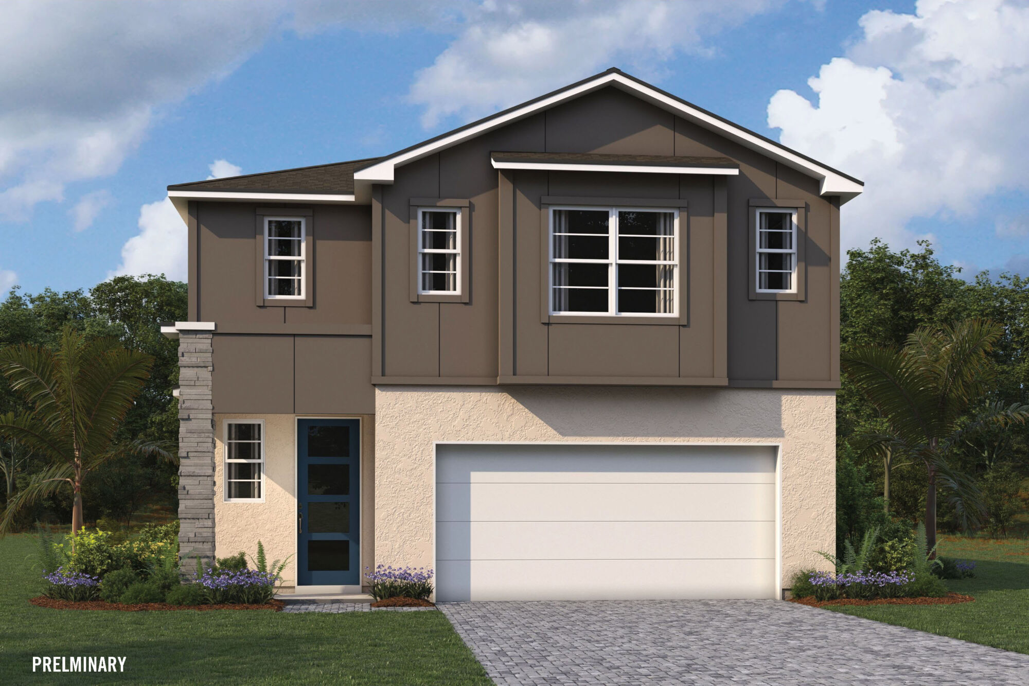 exterior rendering of single-family home