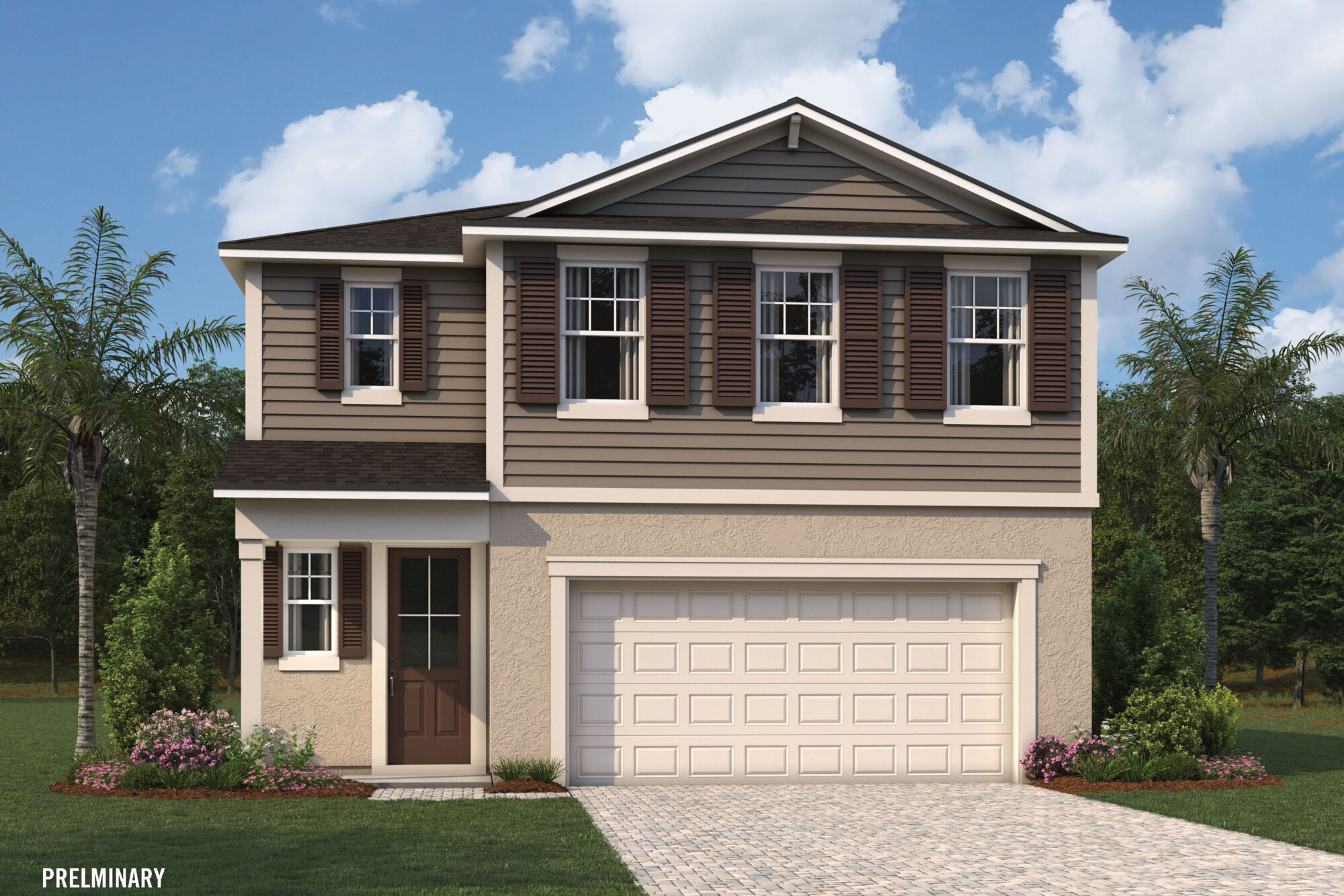 exterior rendering of single-family home