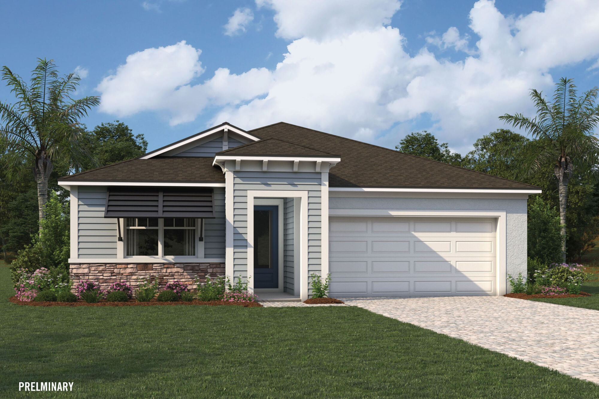 exterior rendering of single-family home