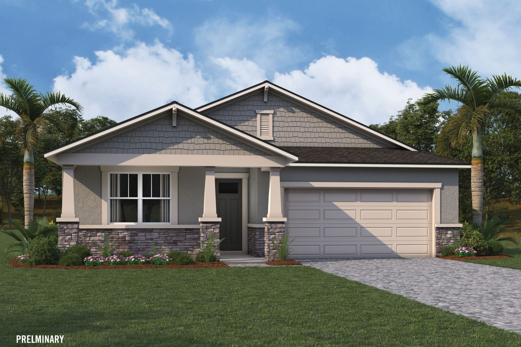 exterior rendering of single-family home