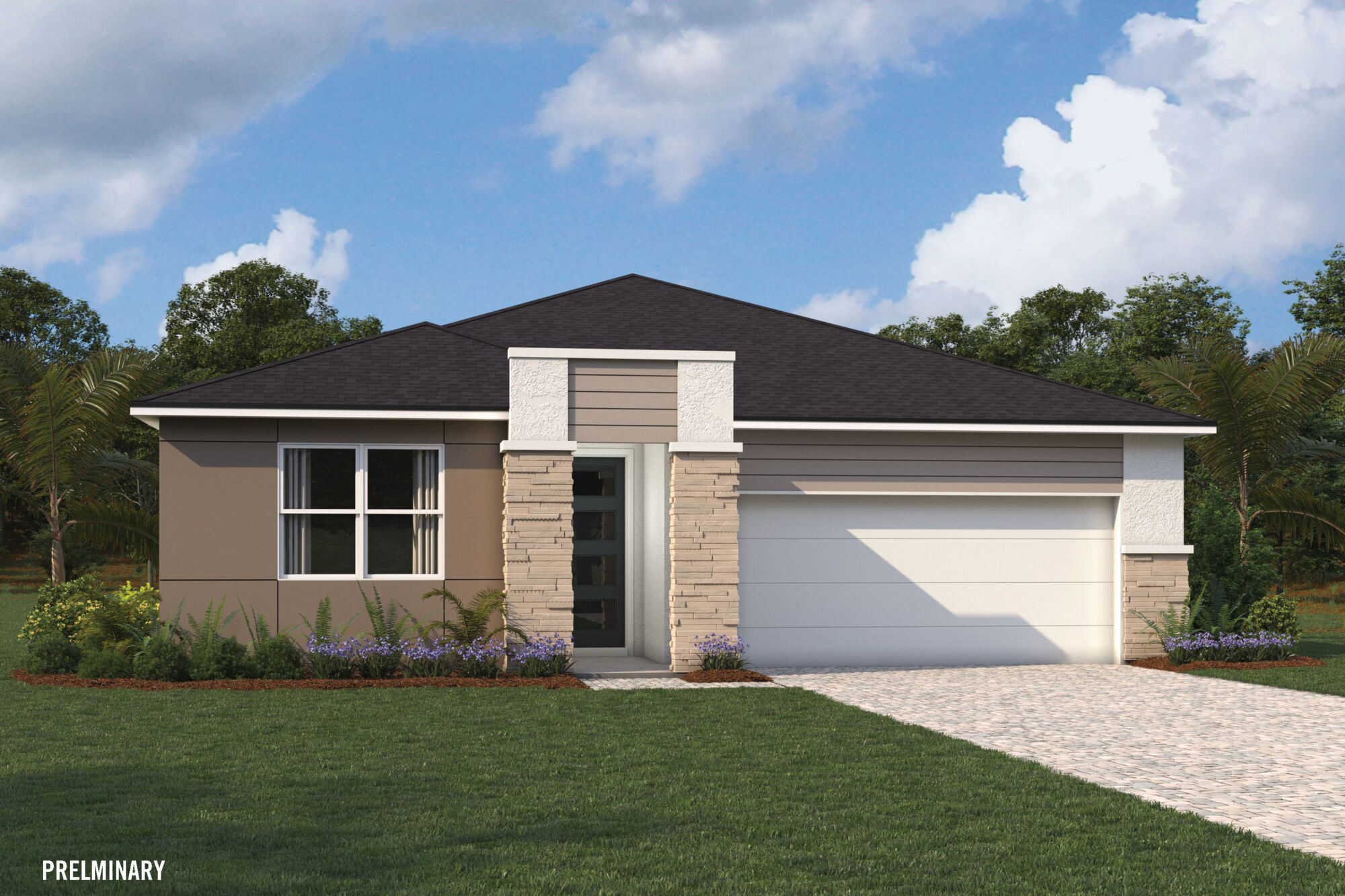 exterior rendering of single-family home