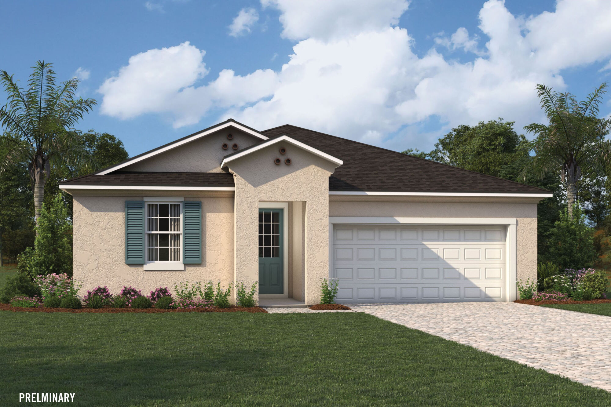 exterior rendering of single-family home
