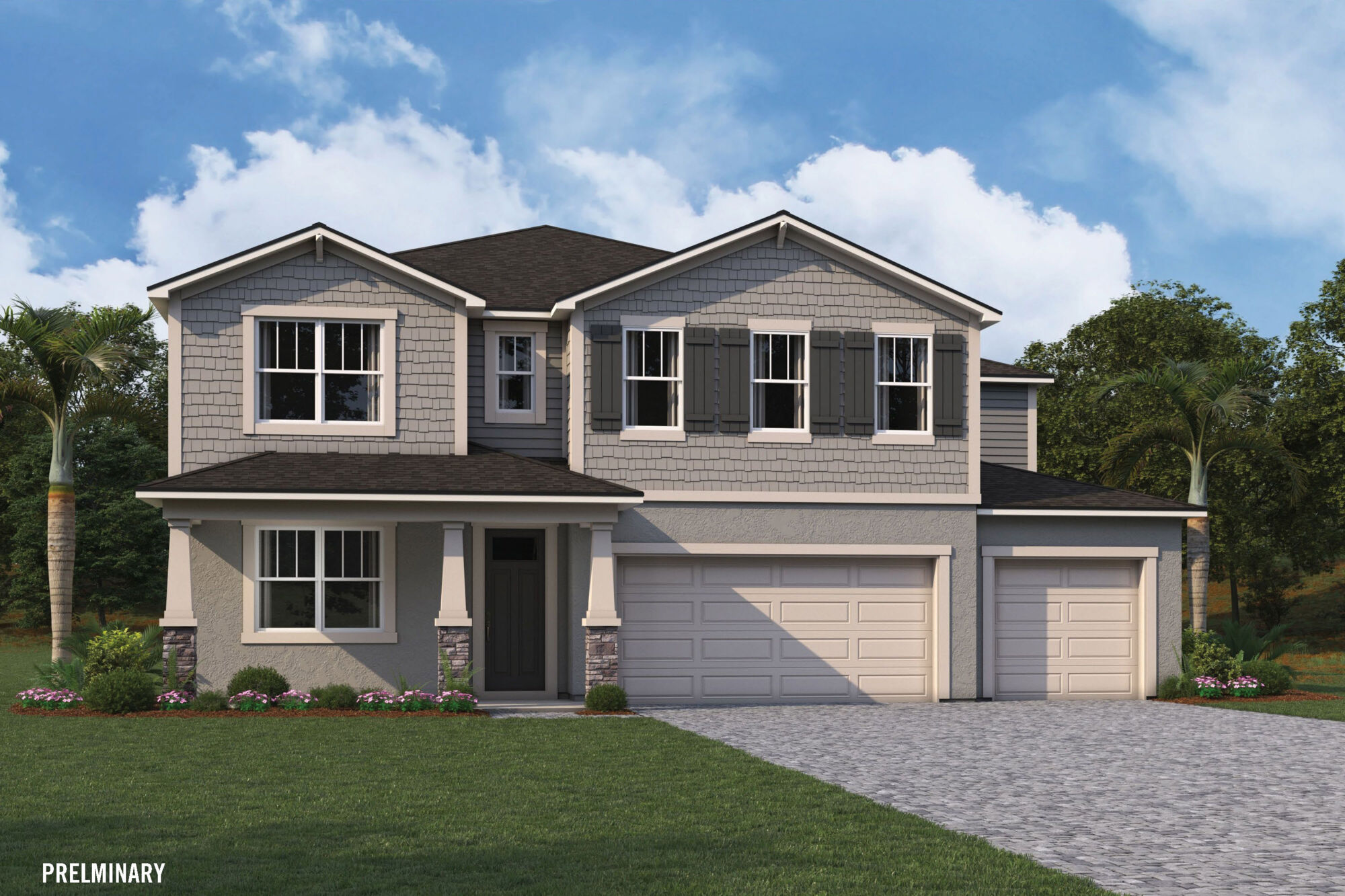 exterior rendering of single-family home