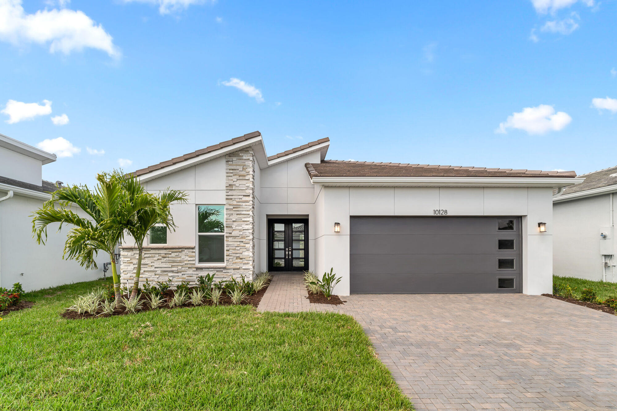  Elevation Front with garage, window and door