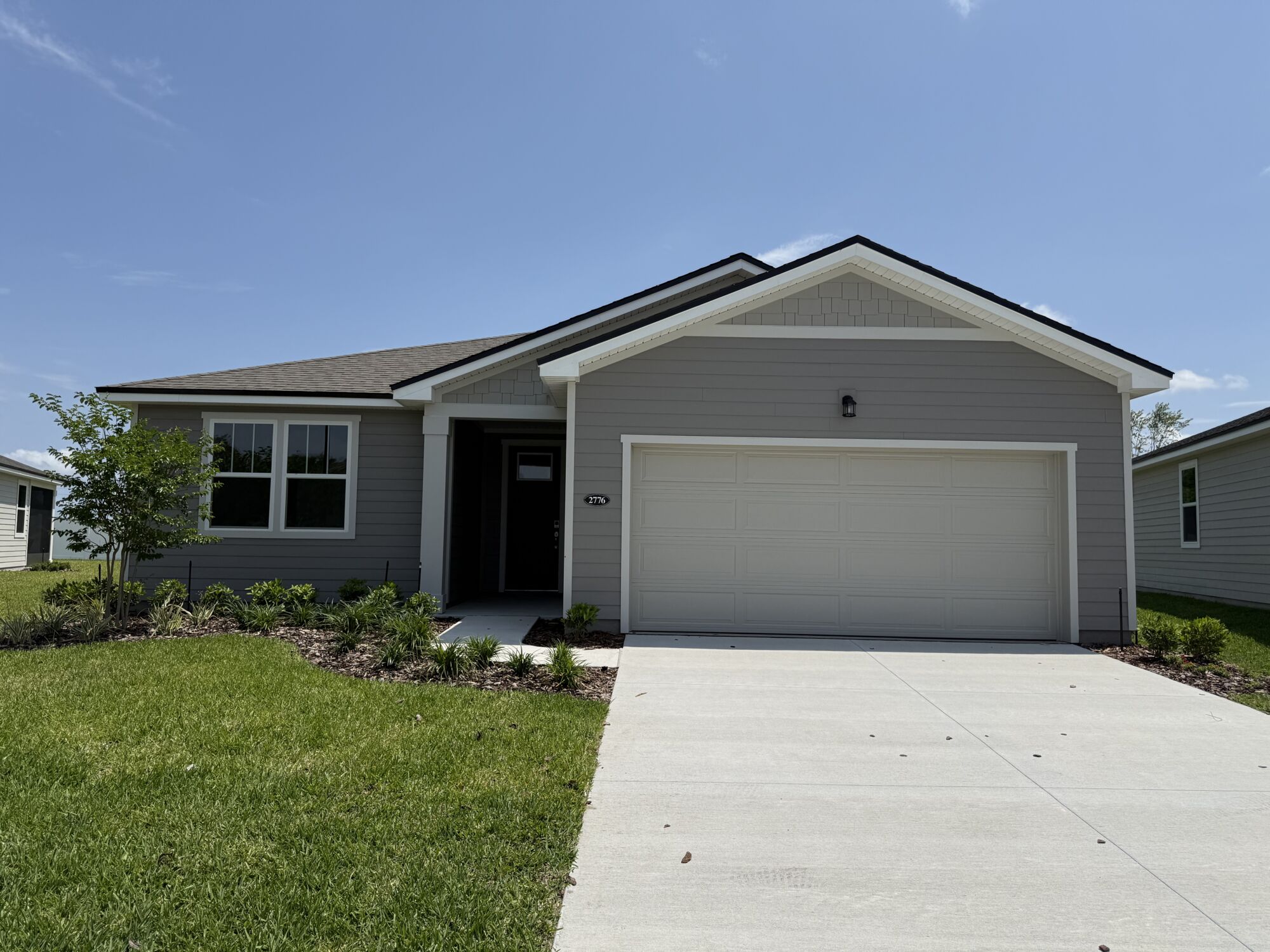  Elevation Front with garage, window and door