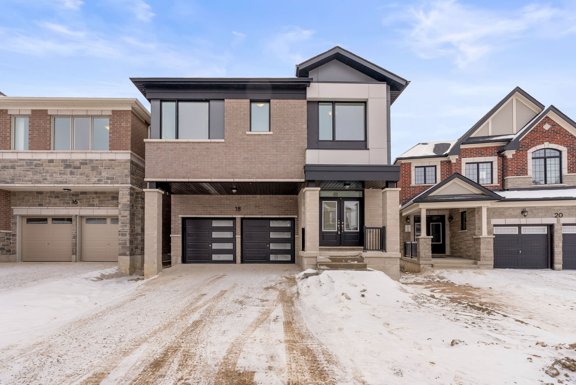  Elevation Front with window, garage and door