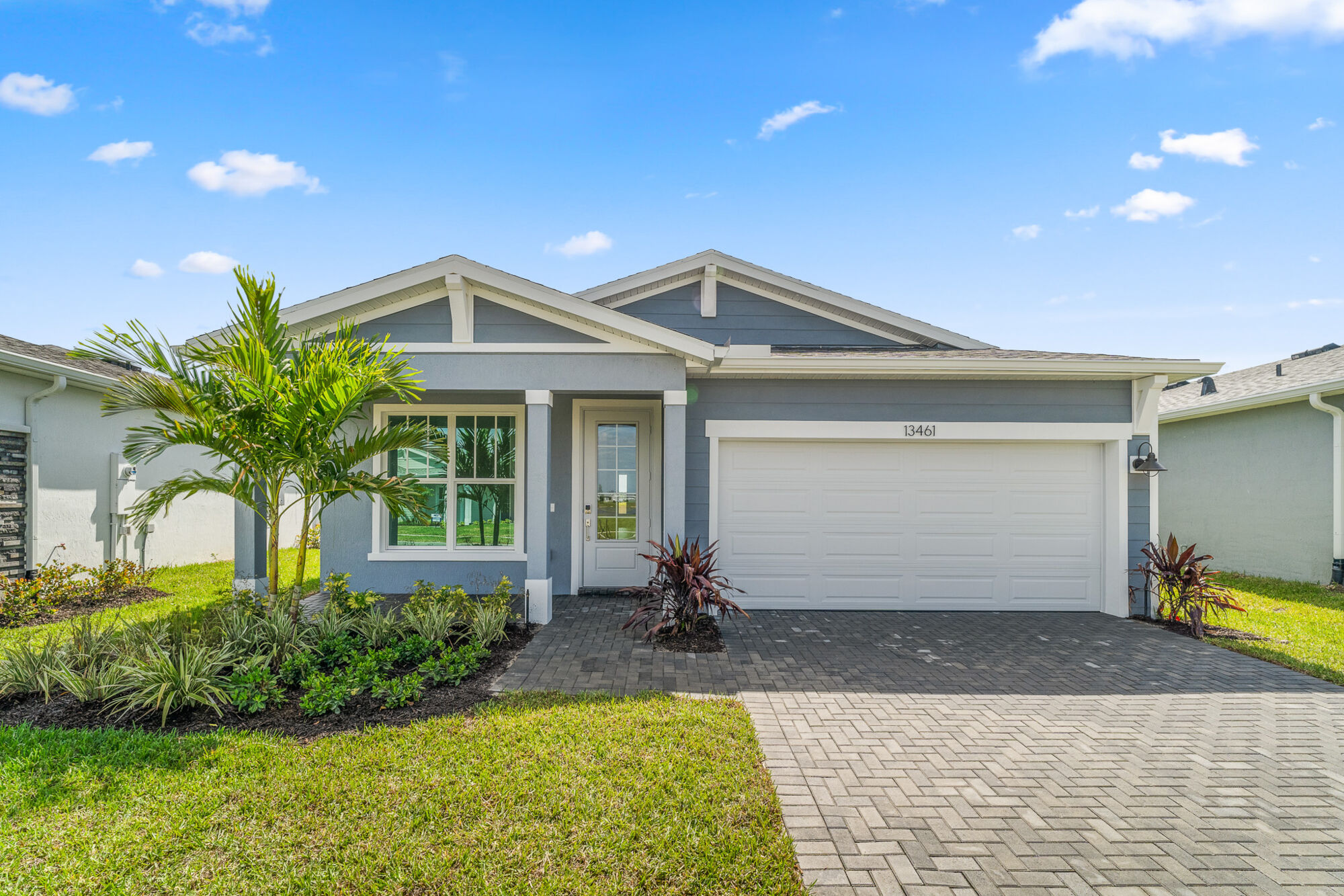  Elevation Front with window, garage and door