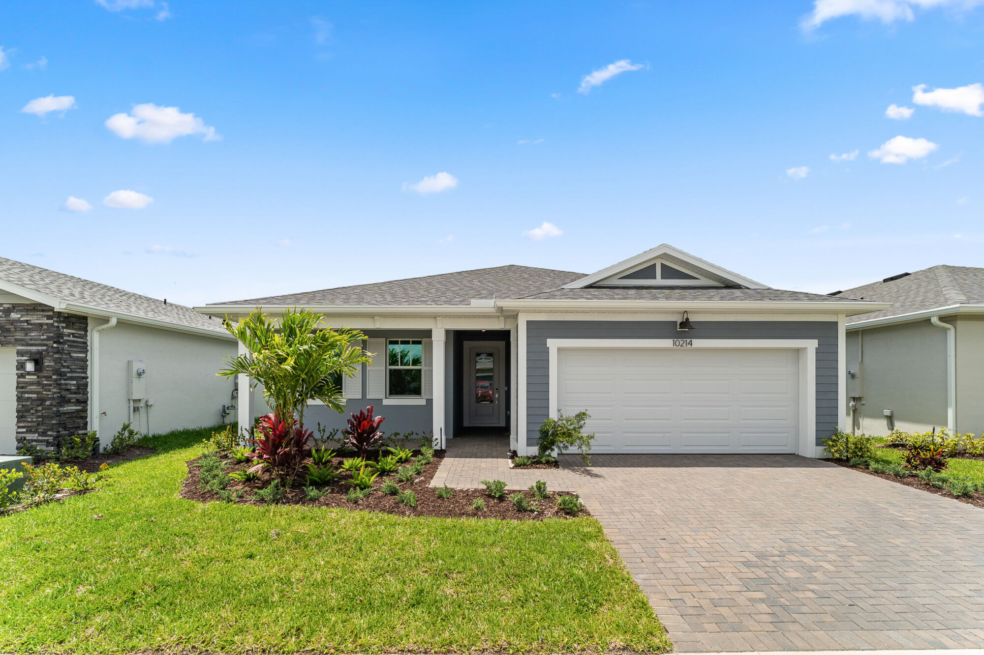  Elevation Front with garage, window and door